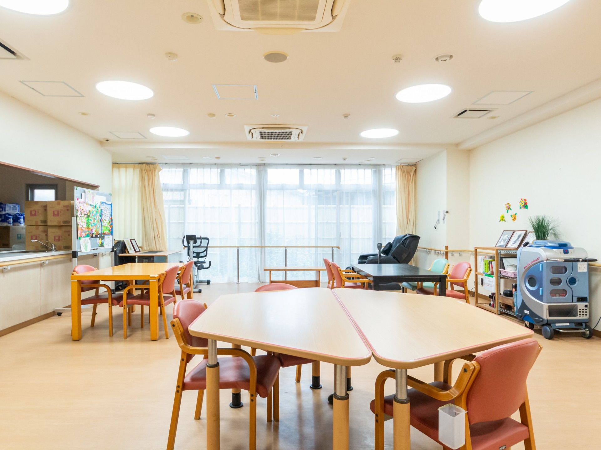 明るい共有スペース