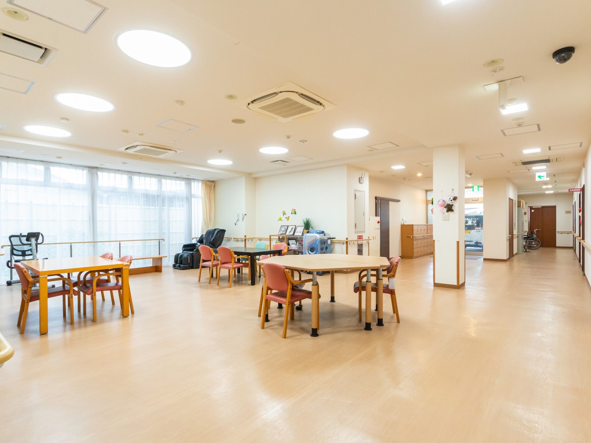 明るい共有スペース