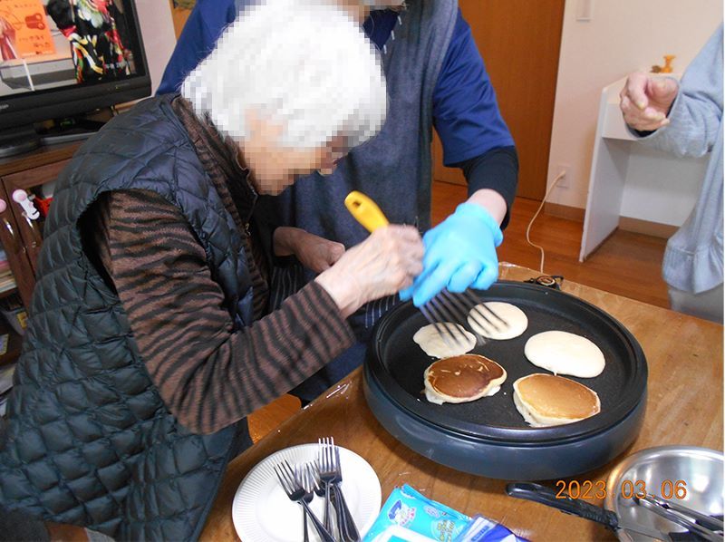 共同調理活動を楽しむ居室