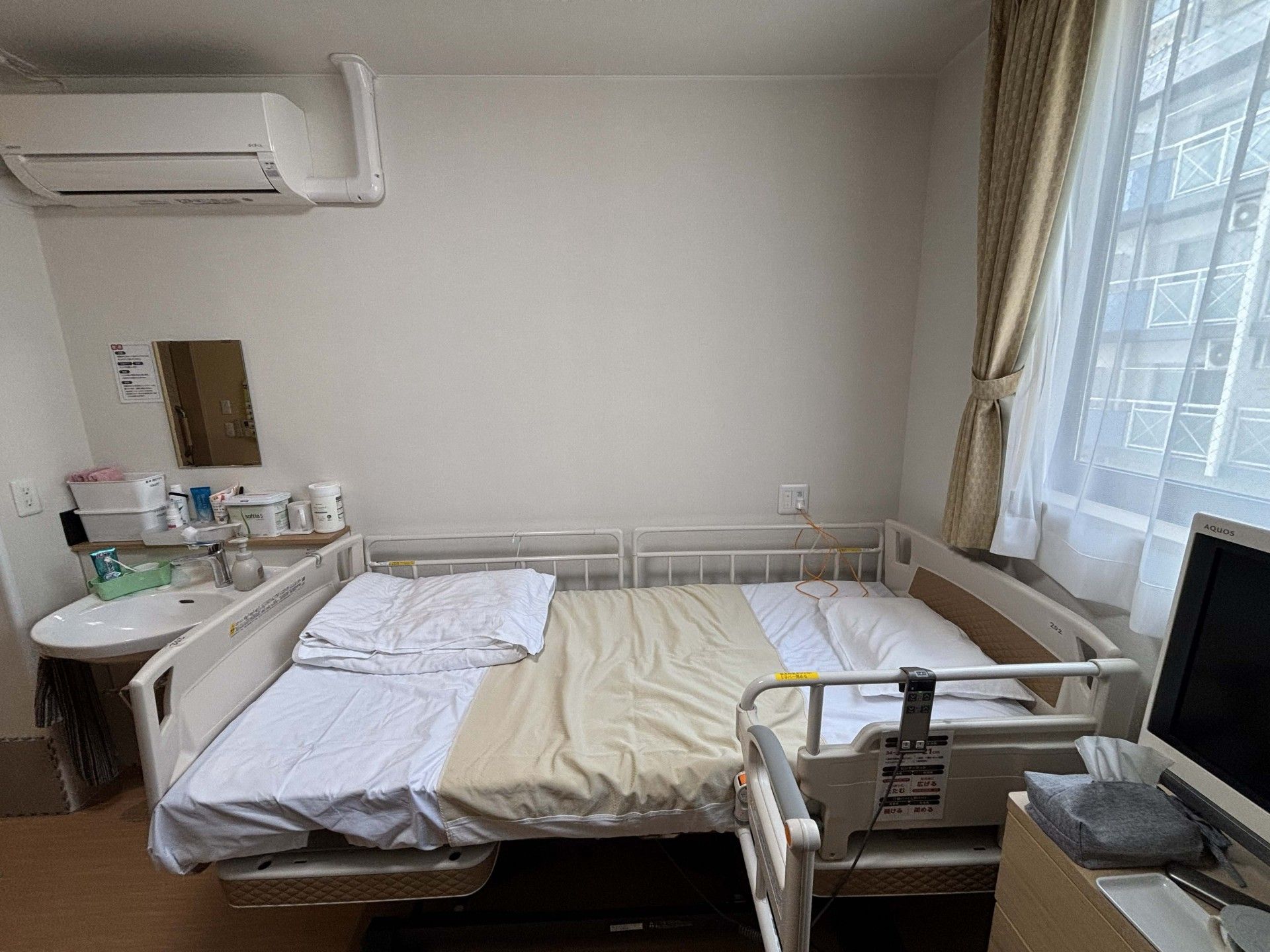 快適な個室のベッド