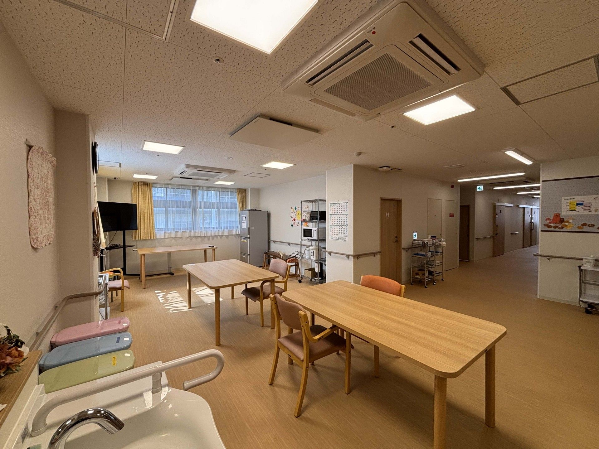明るい共有スペース