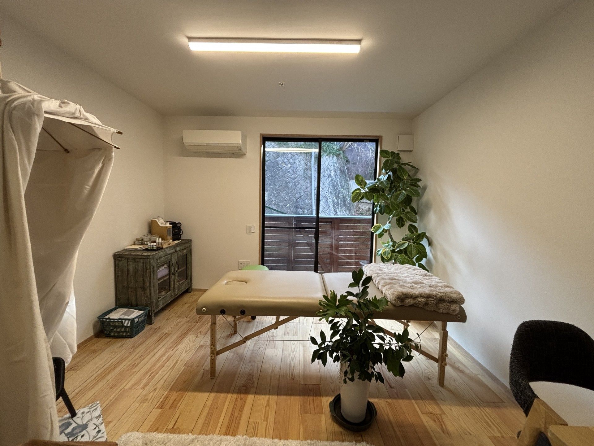 リラックスできる施術室