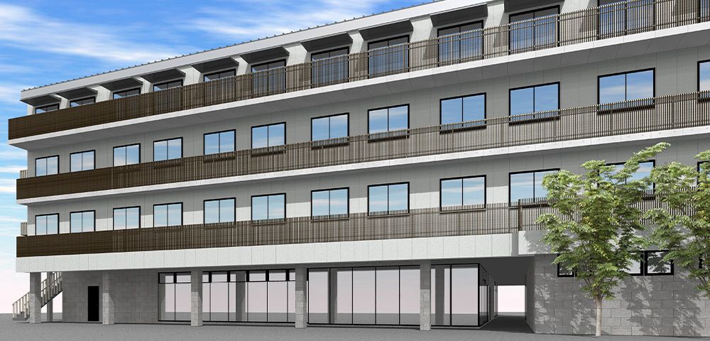 清潔な施設の外観