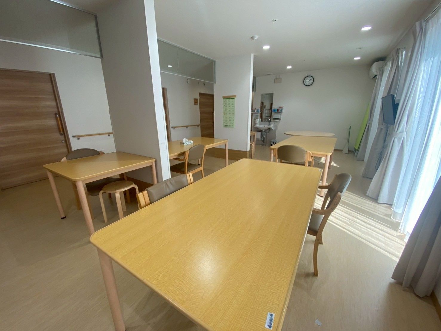 明るい共有スペース