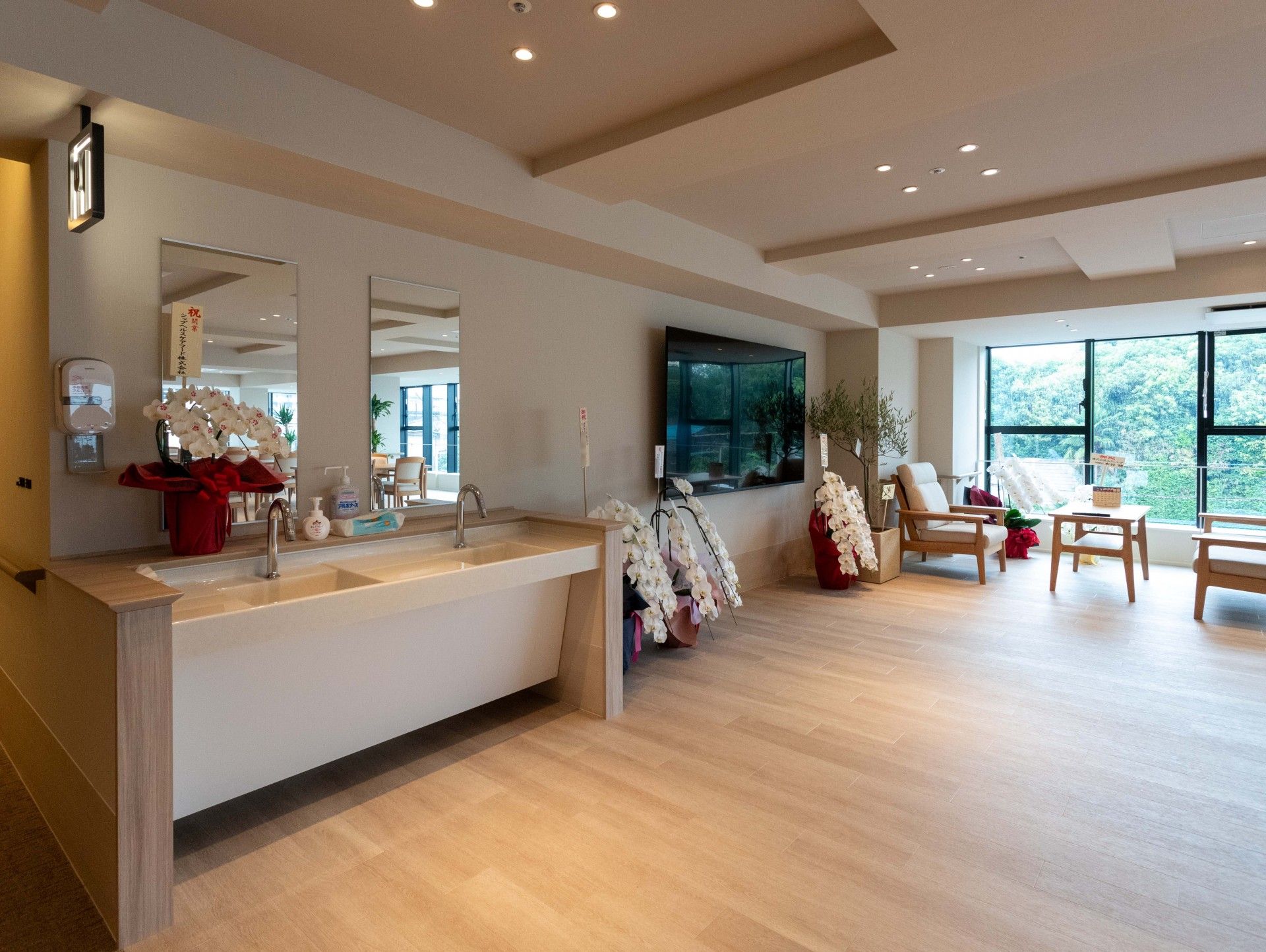 ゆったりとした共有スペース