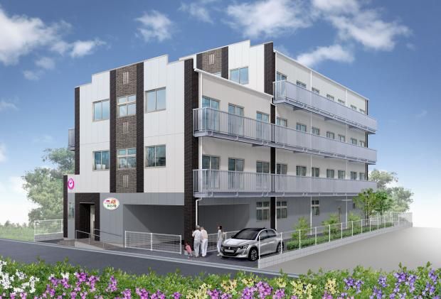 新しい居室が見える建物