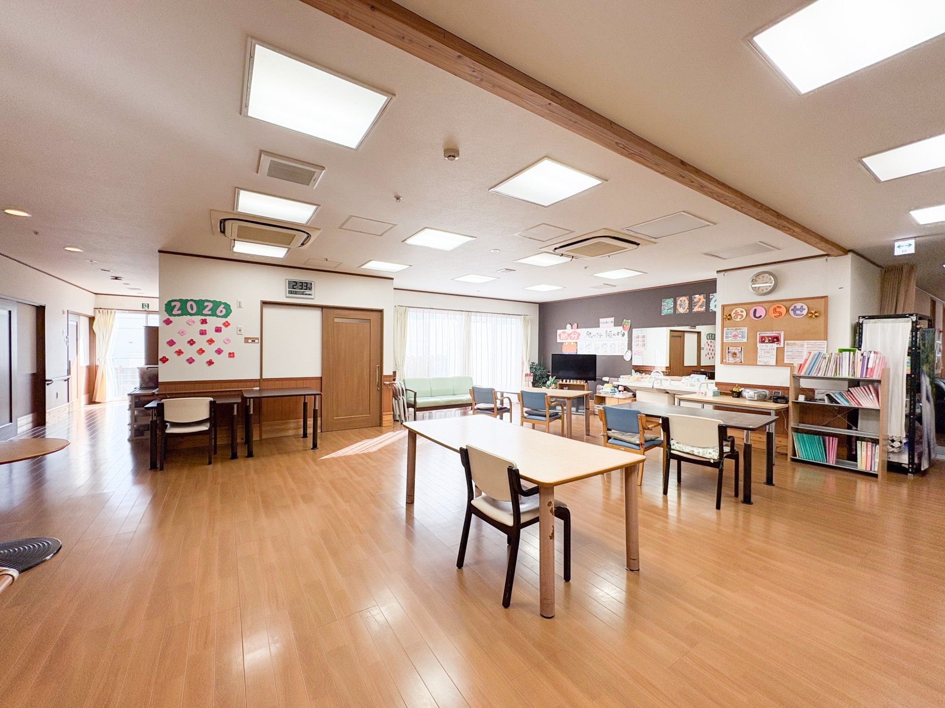 明るい共有スペース