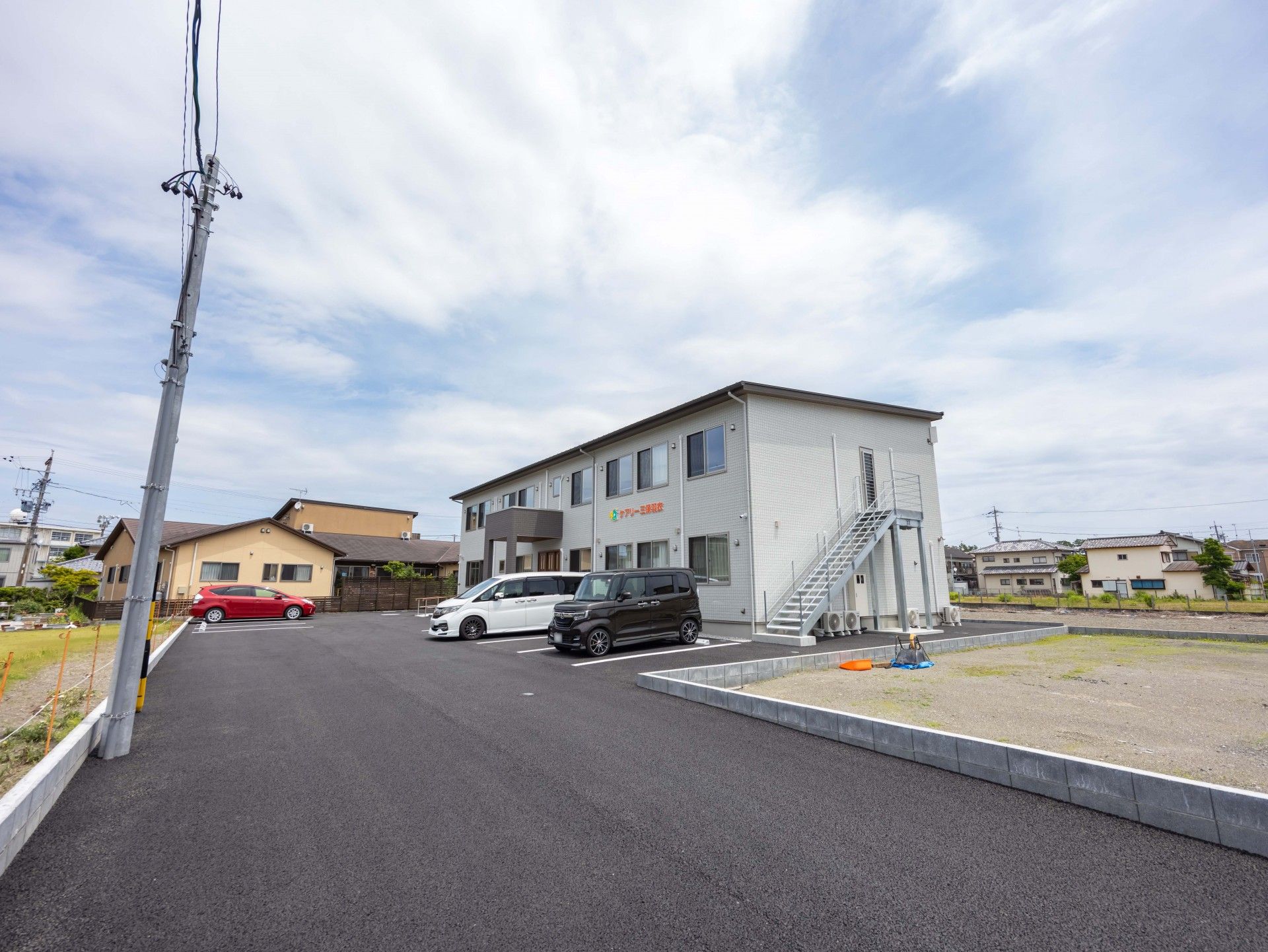ゆとりある施設外観
