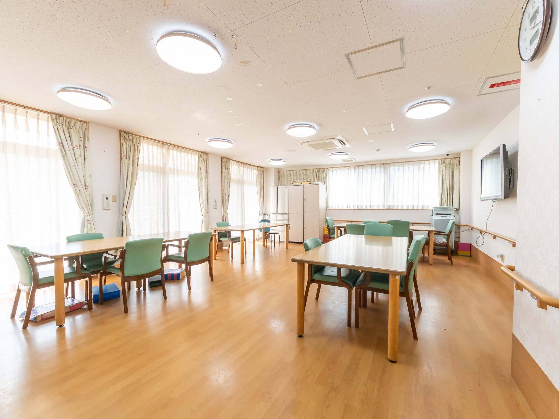 明るい共有スペース