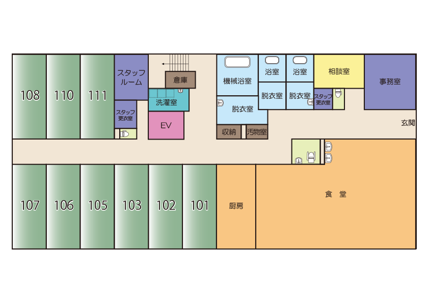 施設の間取り図