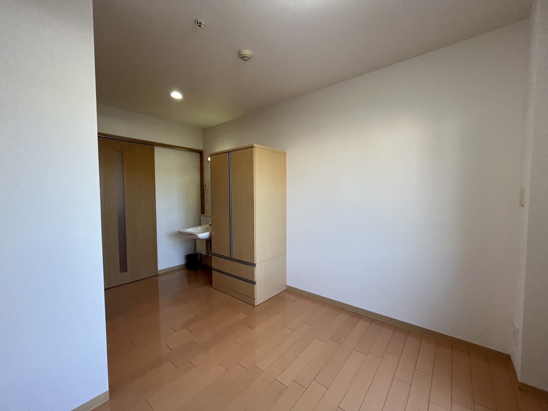 居室の入口と洗面所