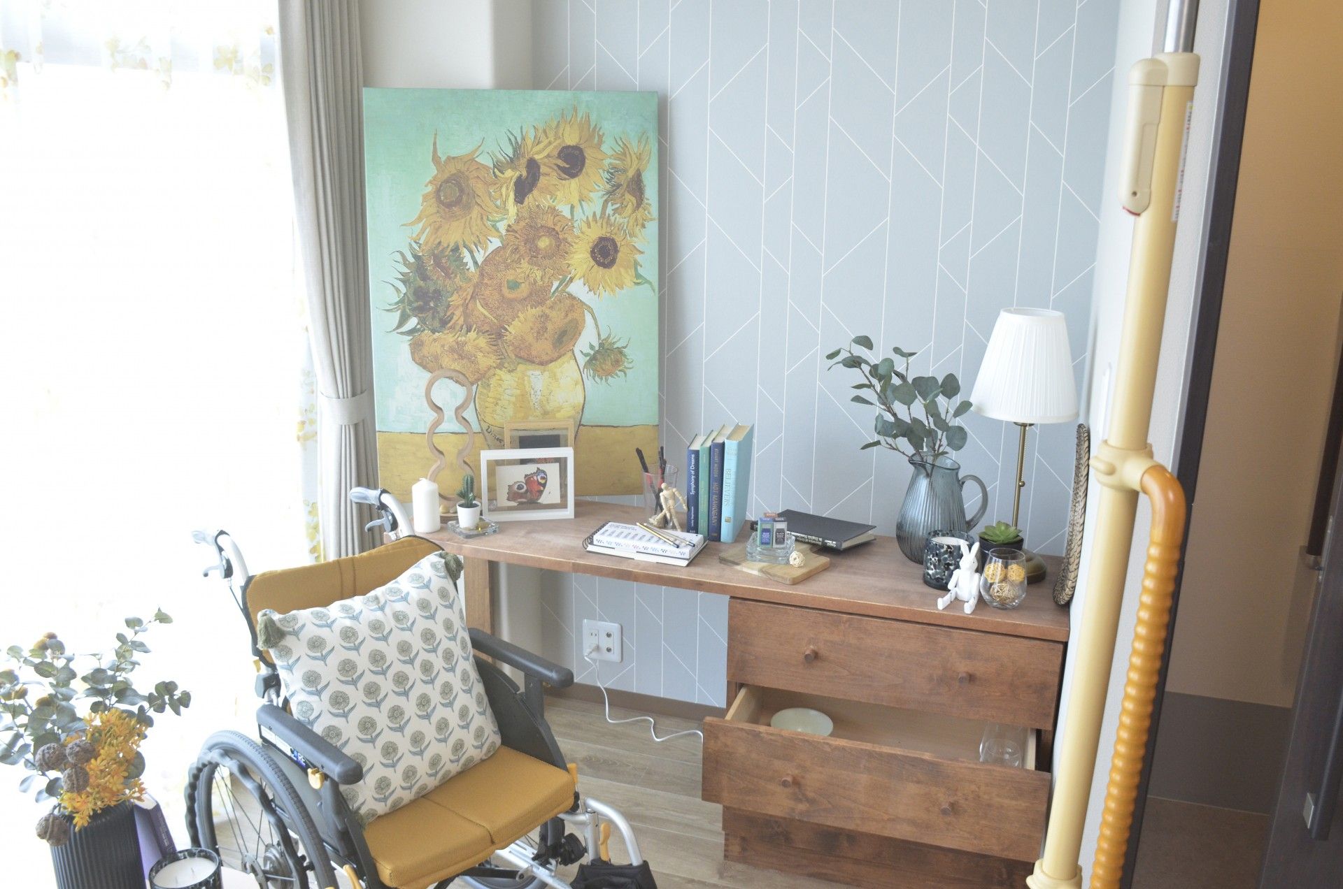 日差しが差し込む一角