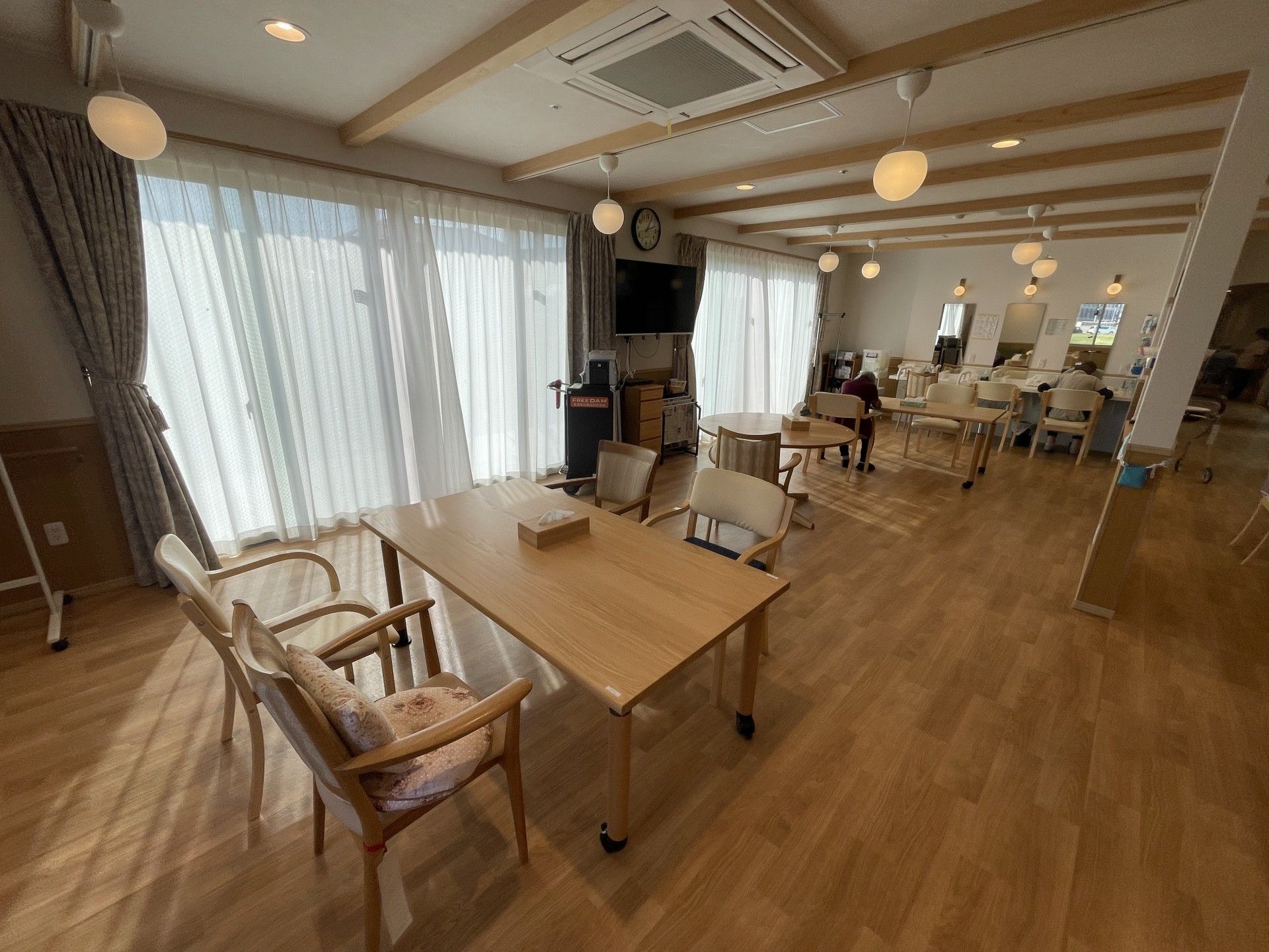 明るい共有スペース