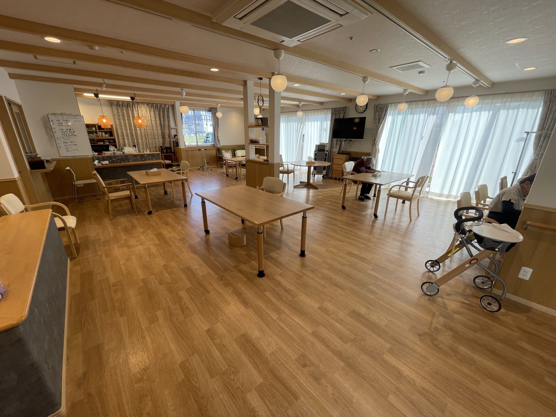 明るい共有スペース