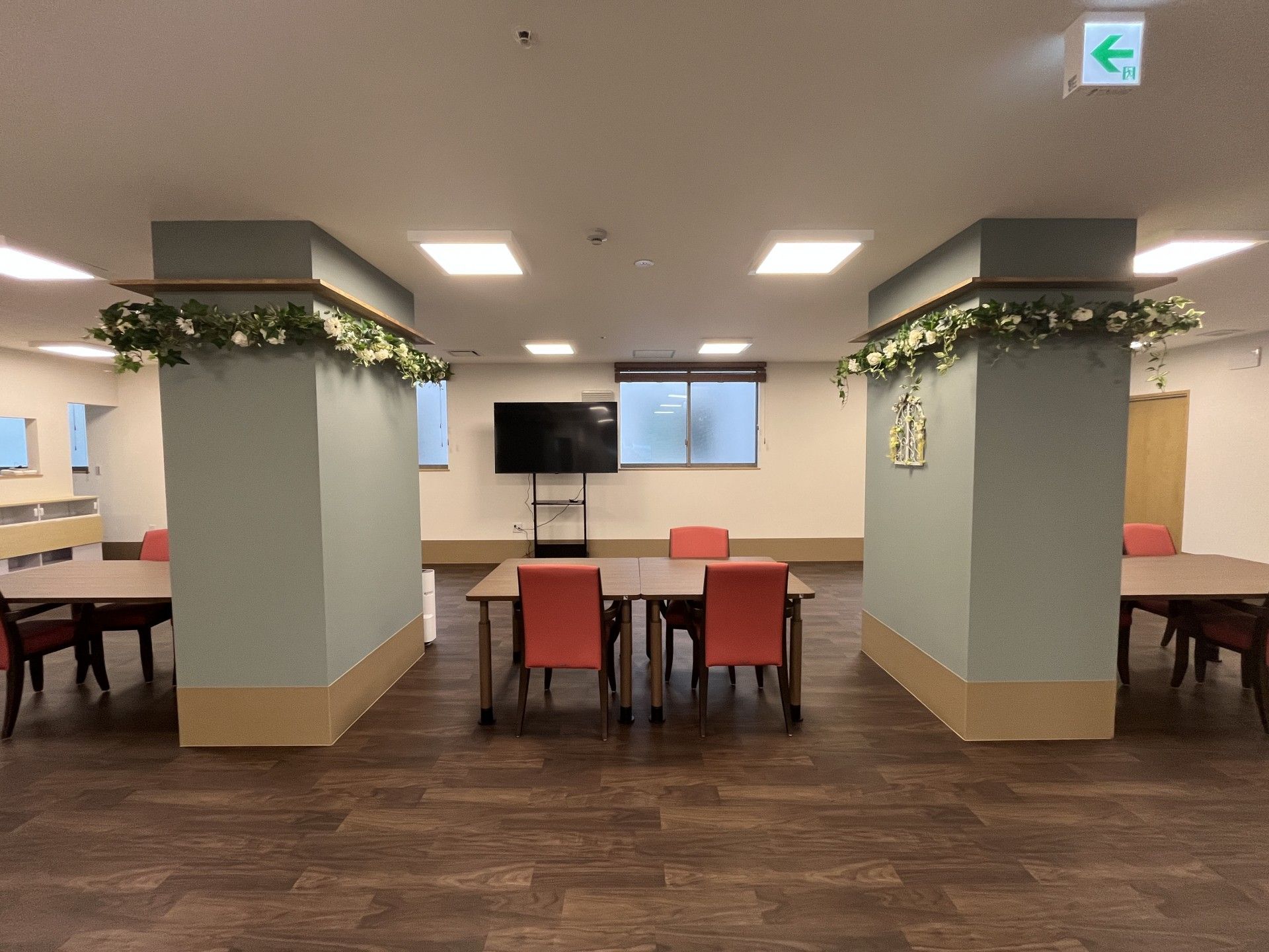 明るい共有スペース