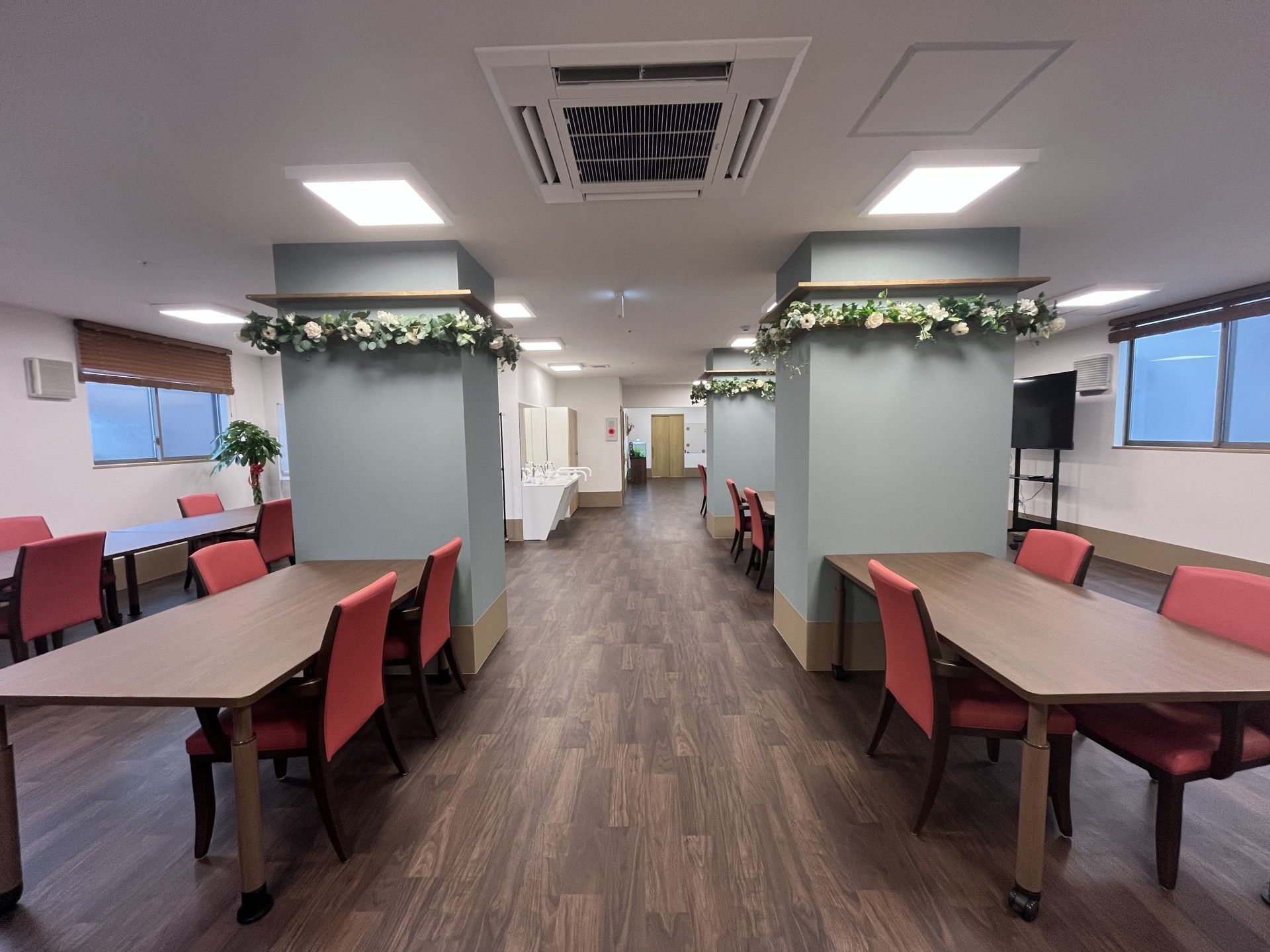 明るい共有スペース