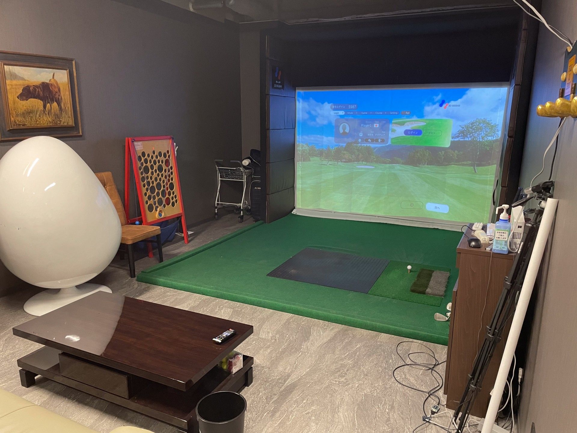 ゴルフシミュレーターの部屋