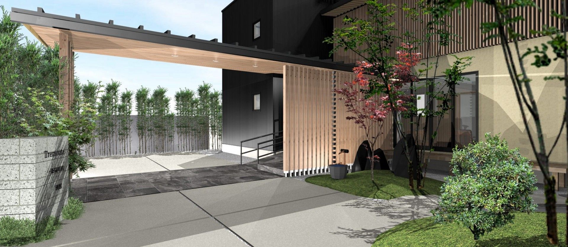 緑豊かなエントランス