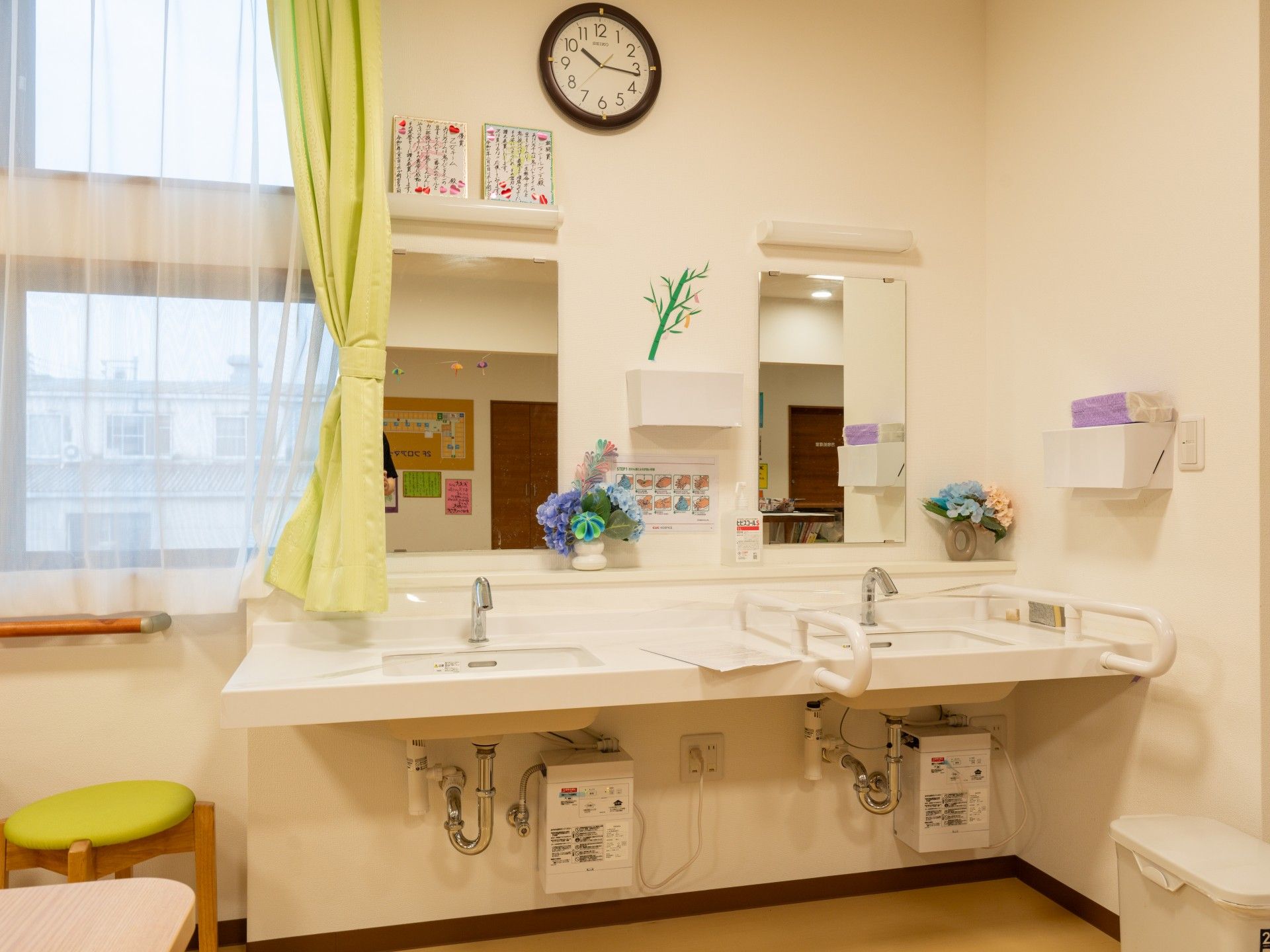 清潔な洗面スペース