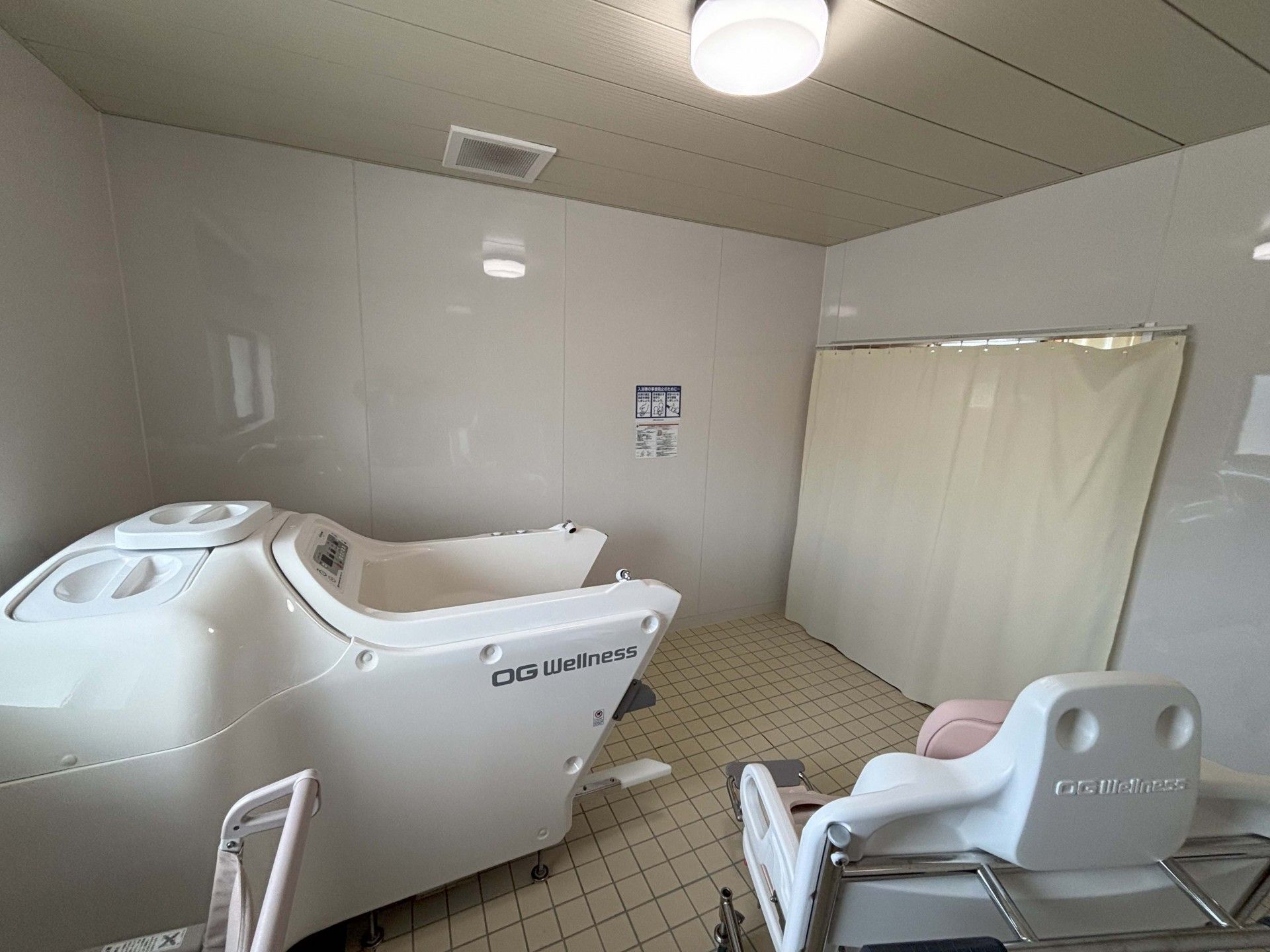 清潔な浴室設備