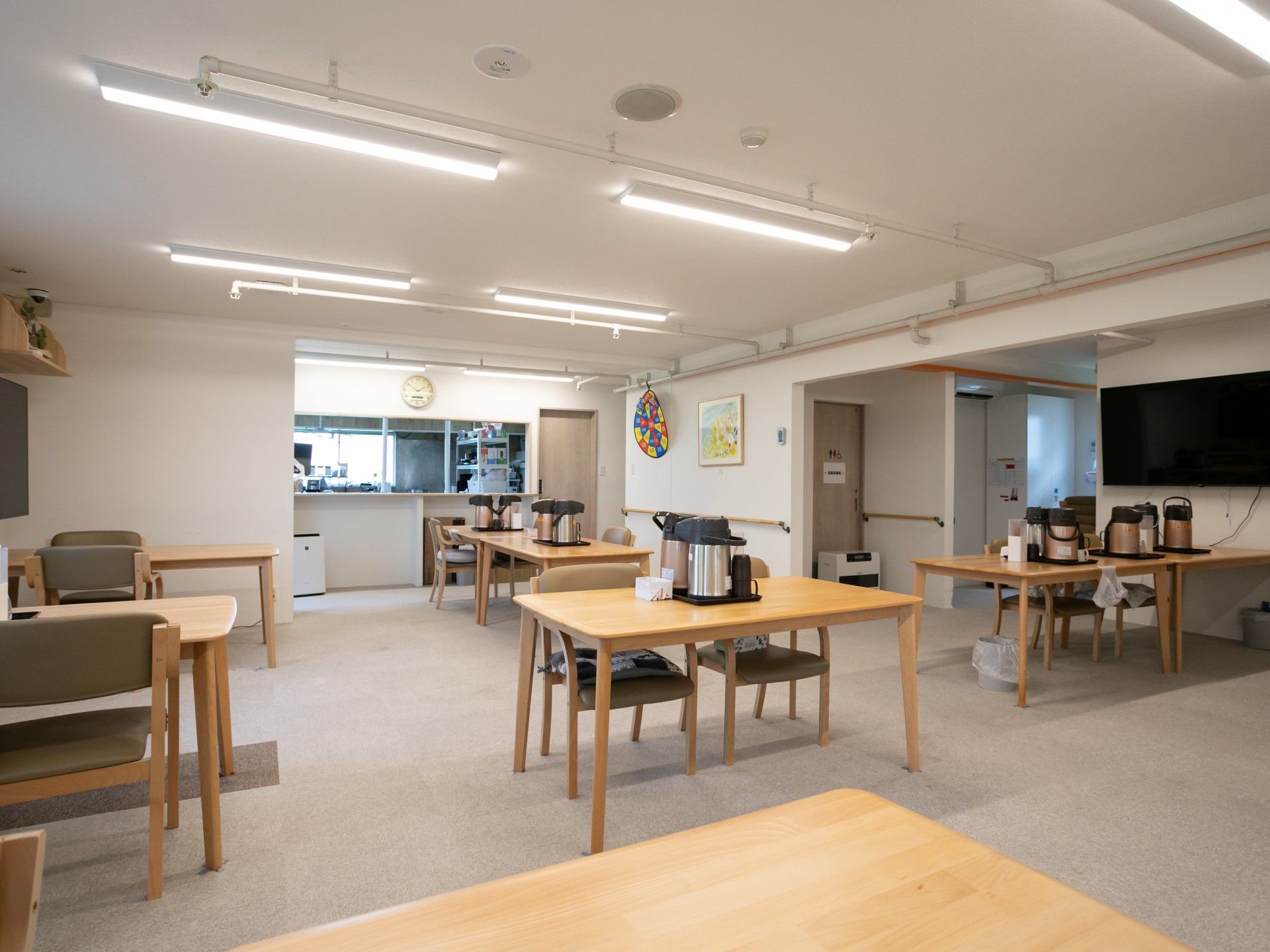 明るい共有スペース