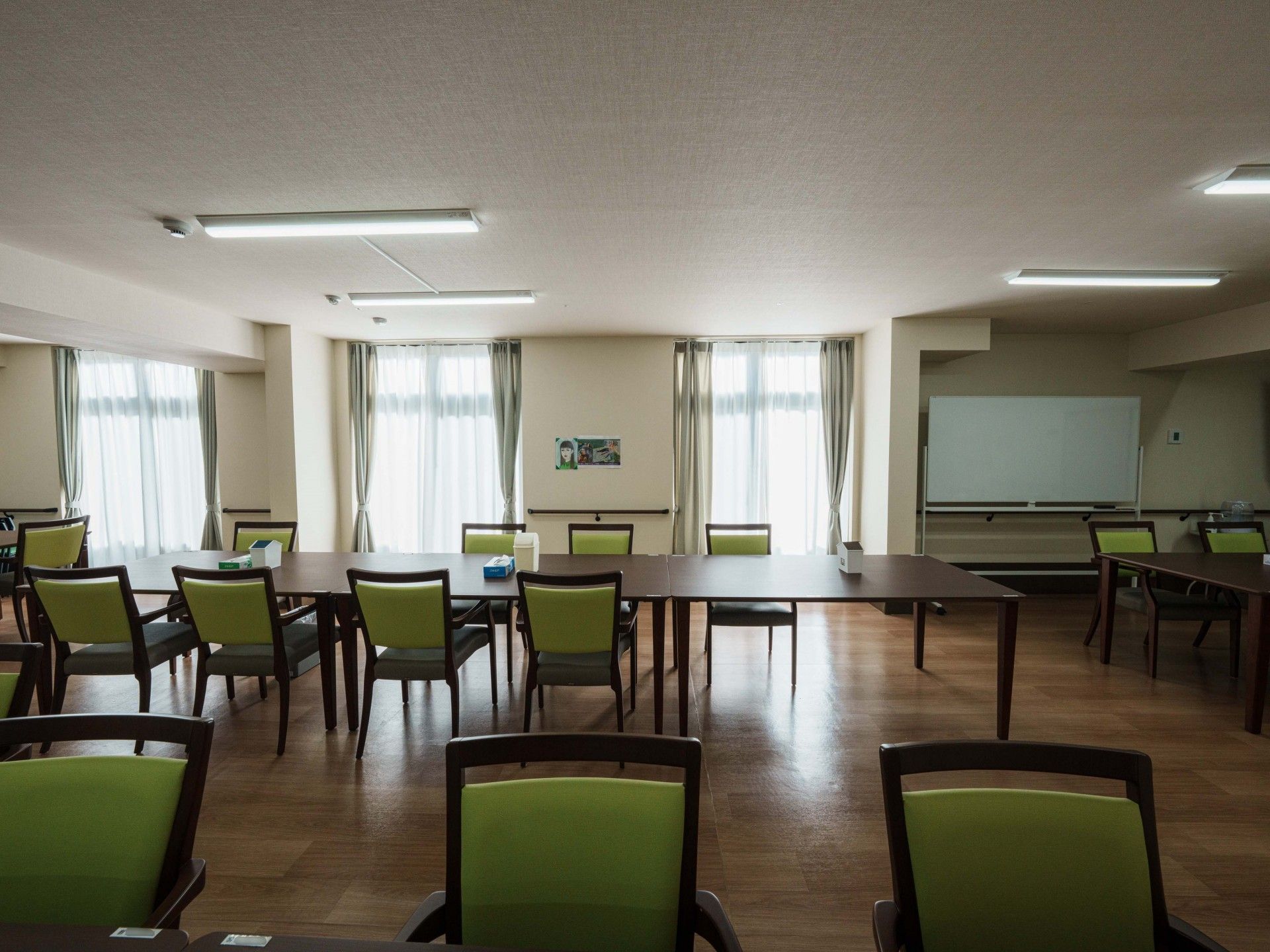 明るい共有スペース