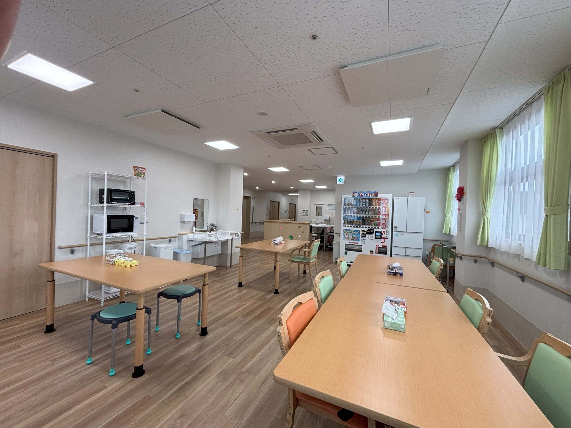 明るい共有スペース