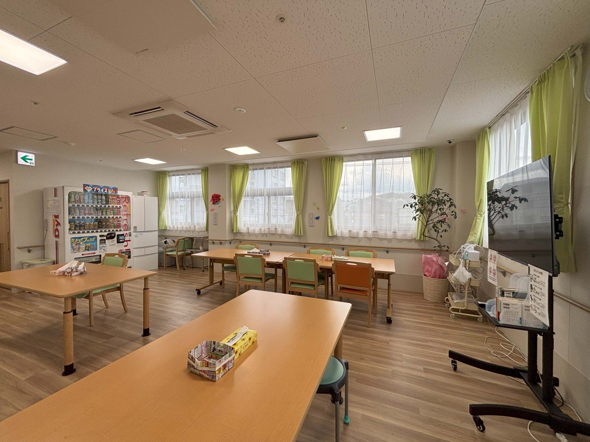 明るい共有スペース