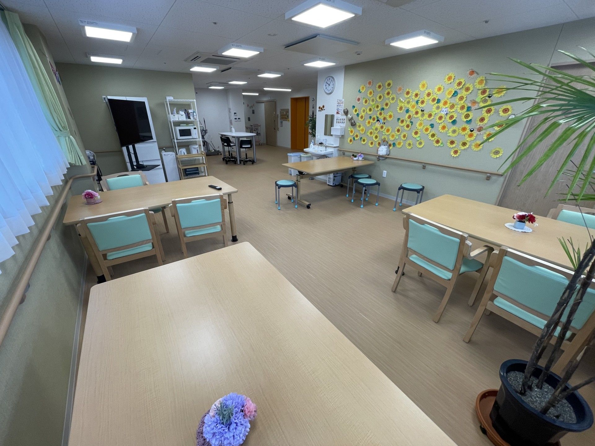 明るい共有スペース