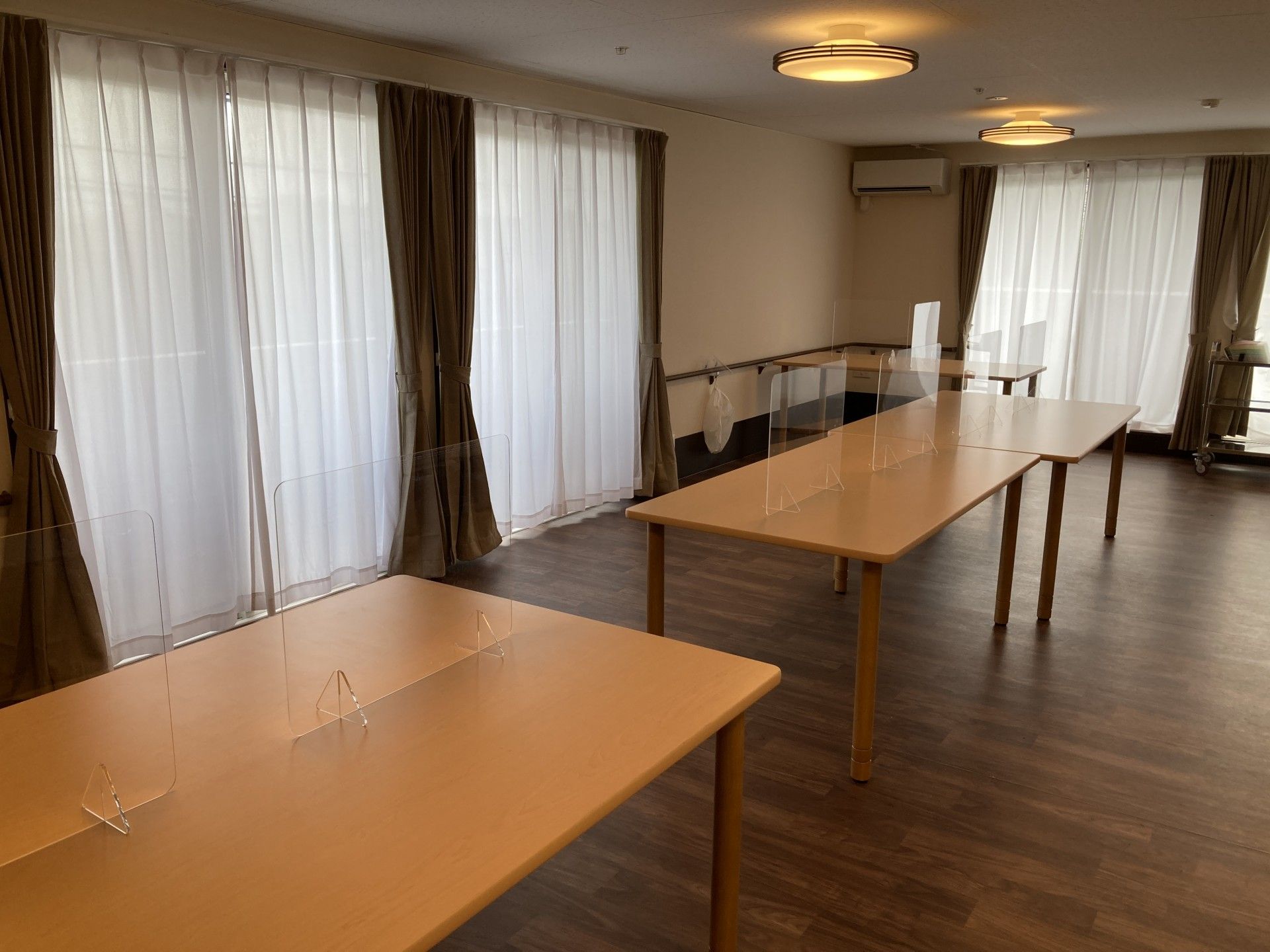 明るい共有スペース