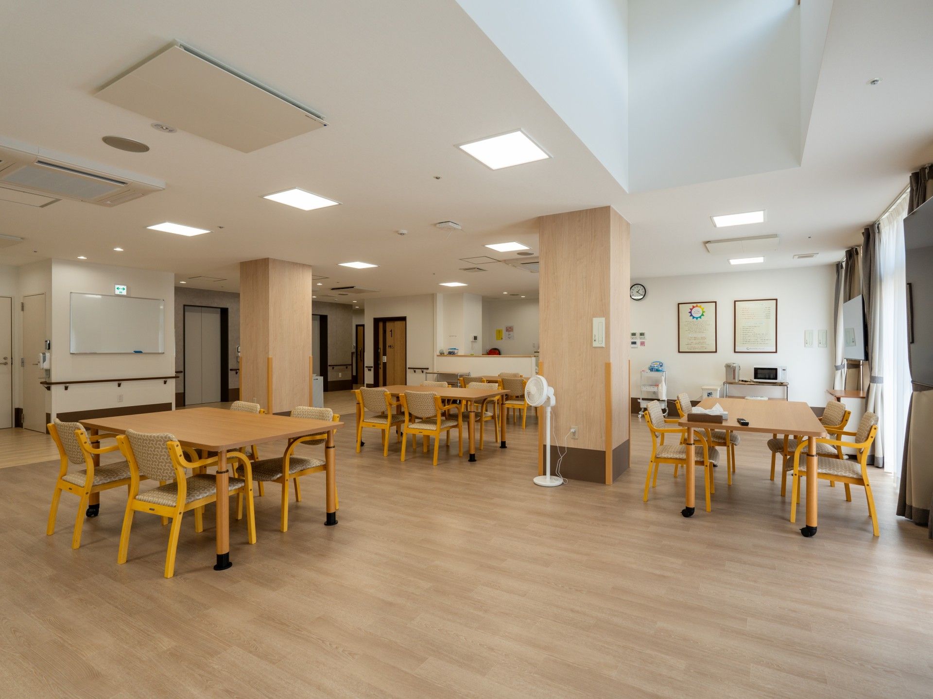 広々とした共有スペース