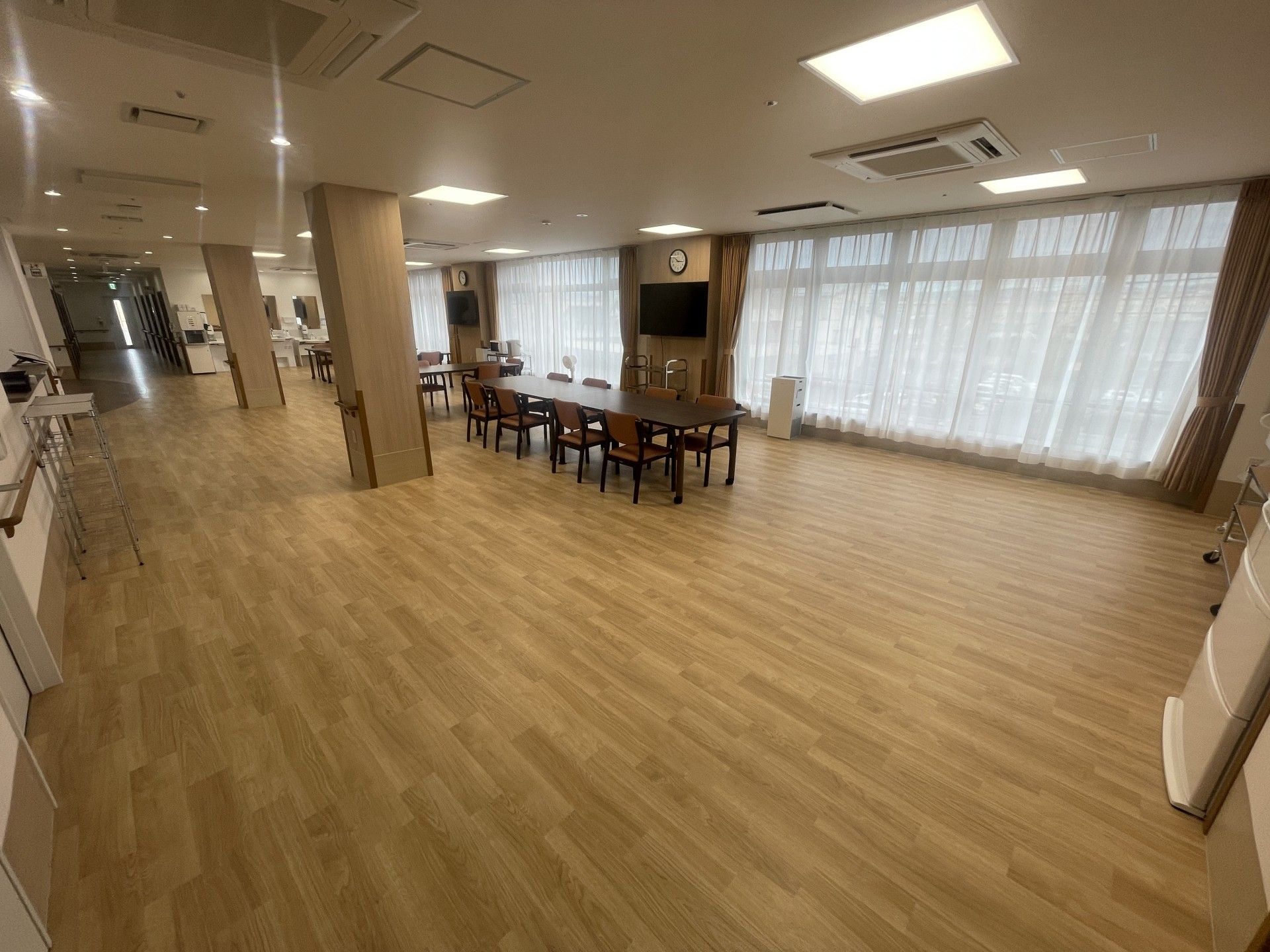 明るい共有スペース