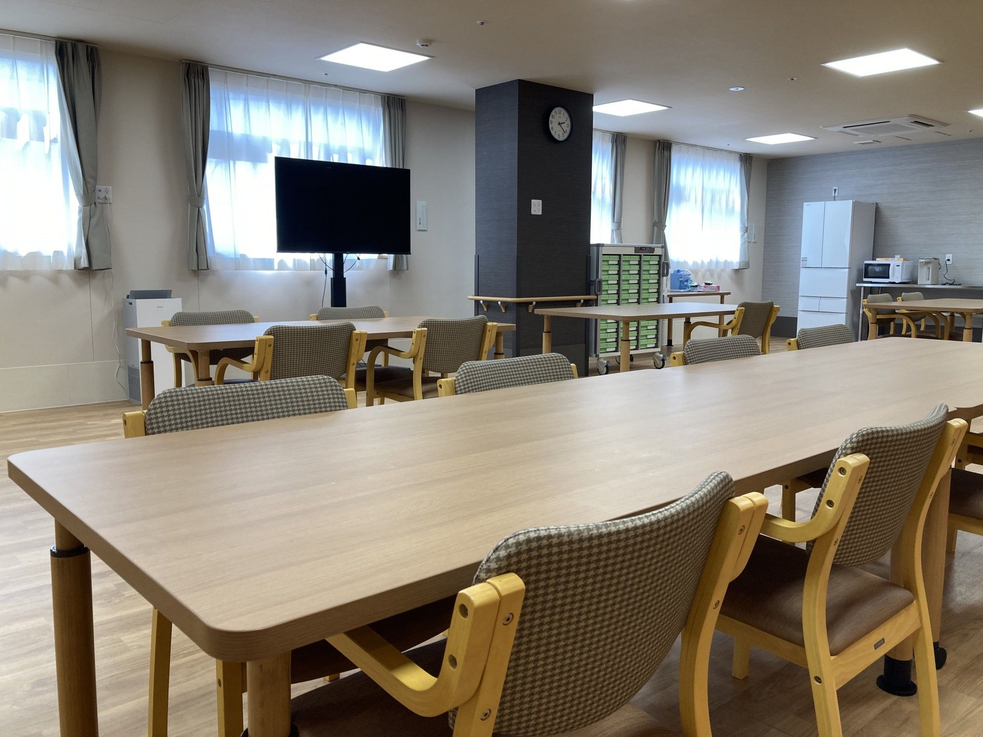 明るい共有スペース