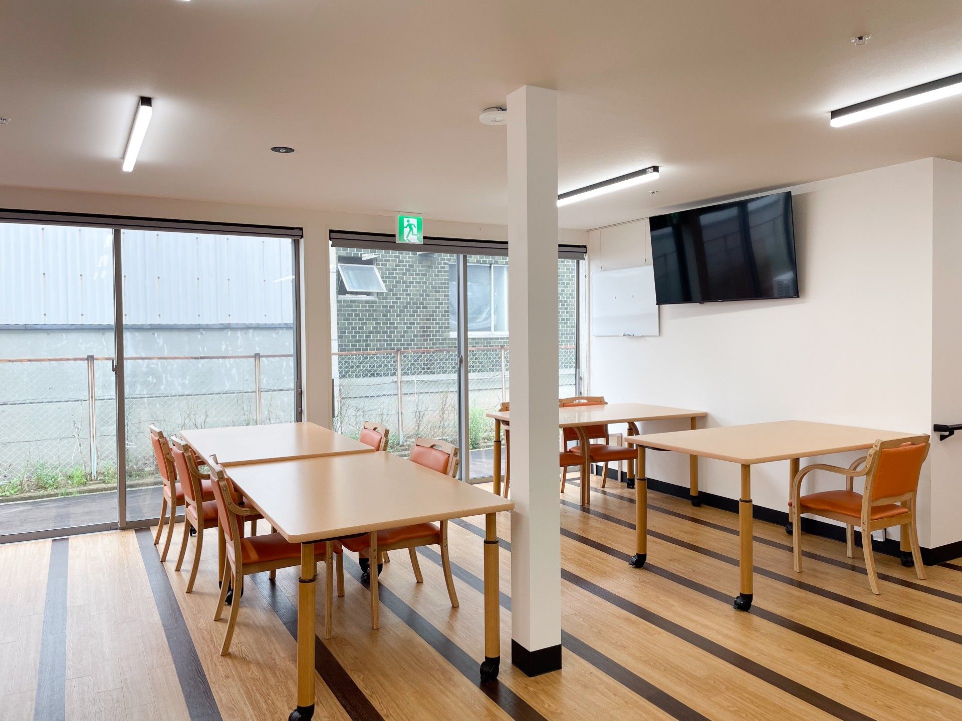 明るい共有スペース