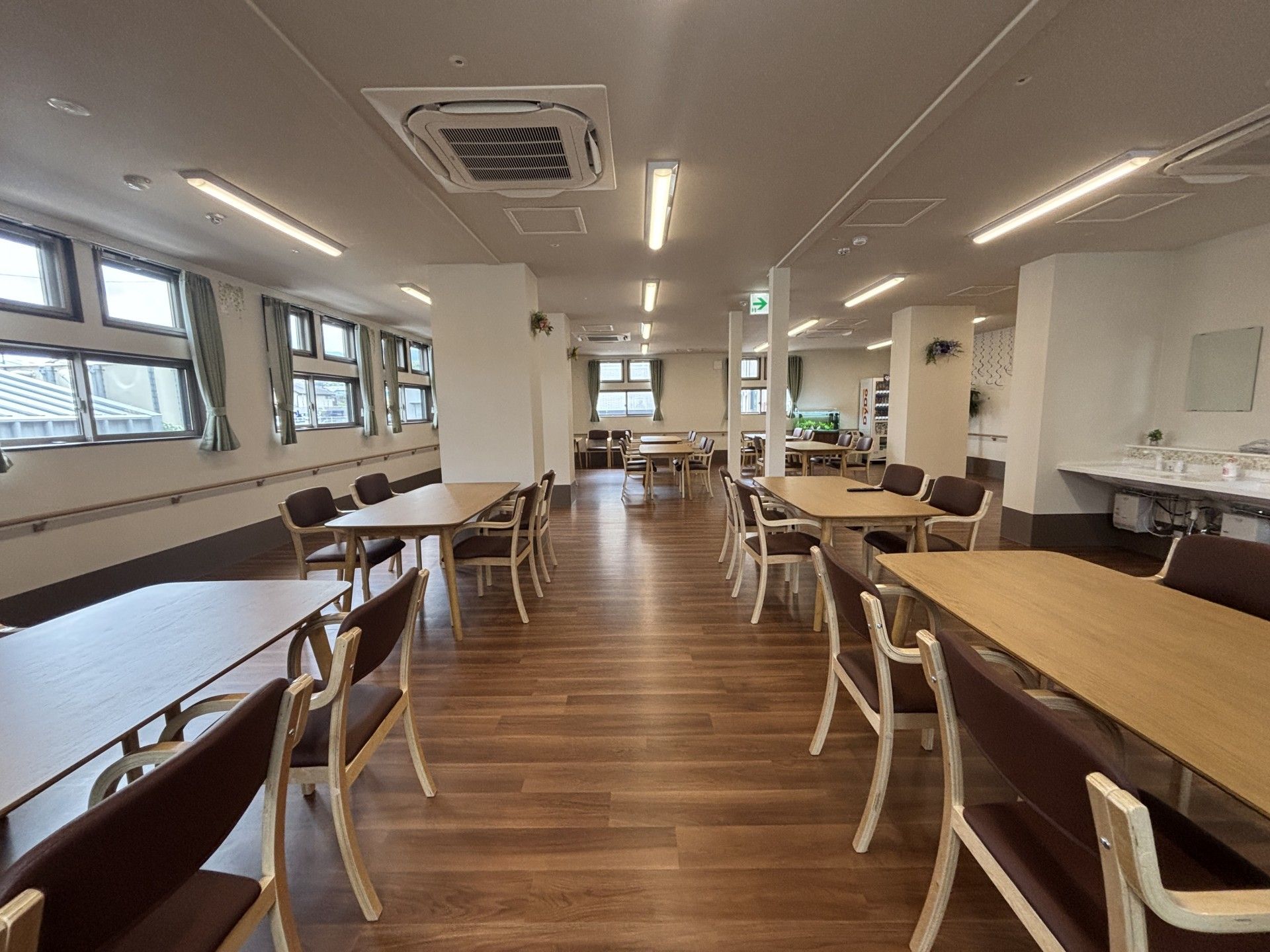 明るい共有スペース