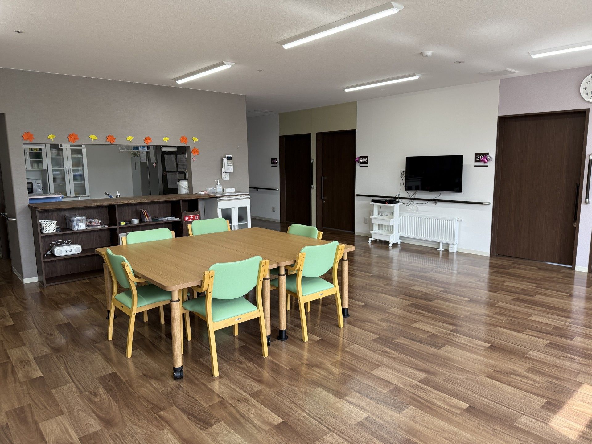 明るい共有スペース