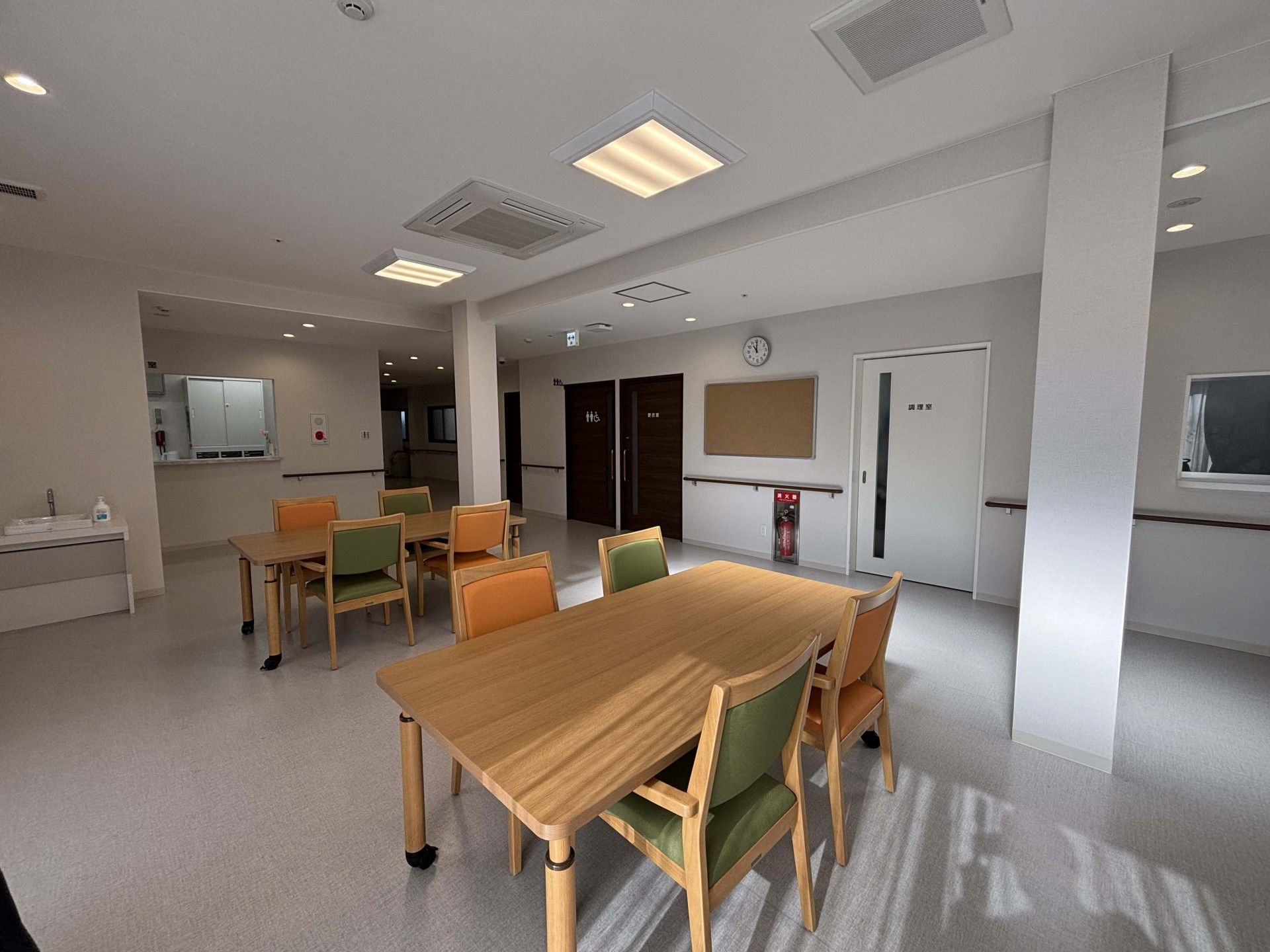 明るい共有スペース