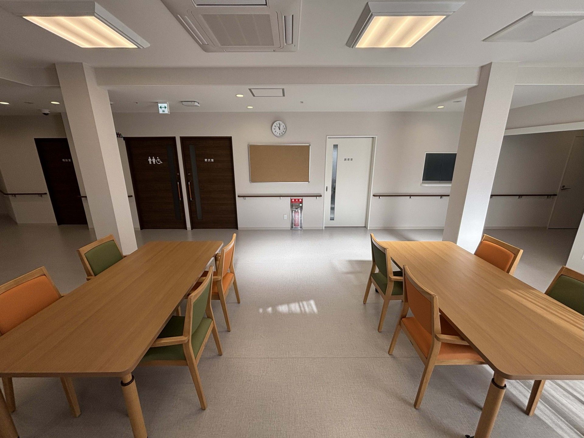 明るい共有スペース