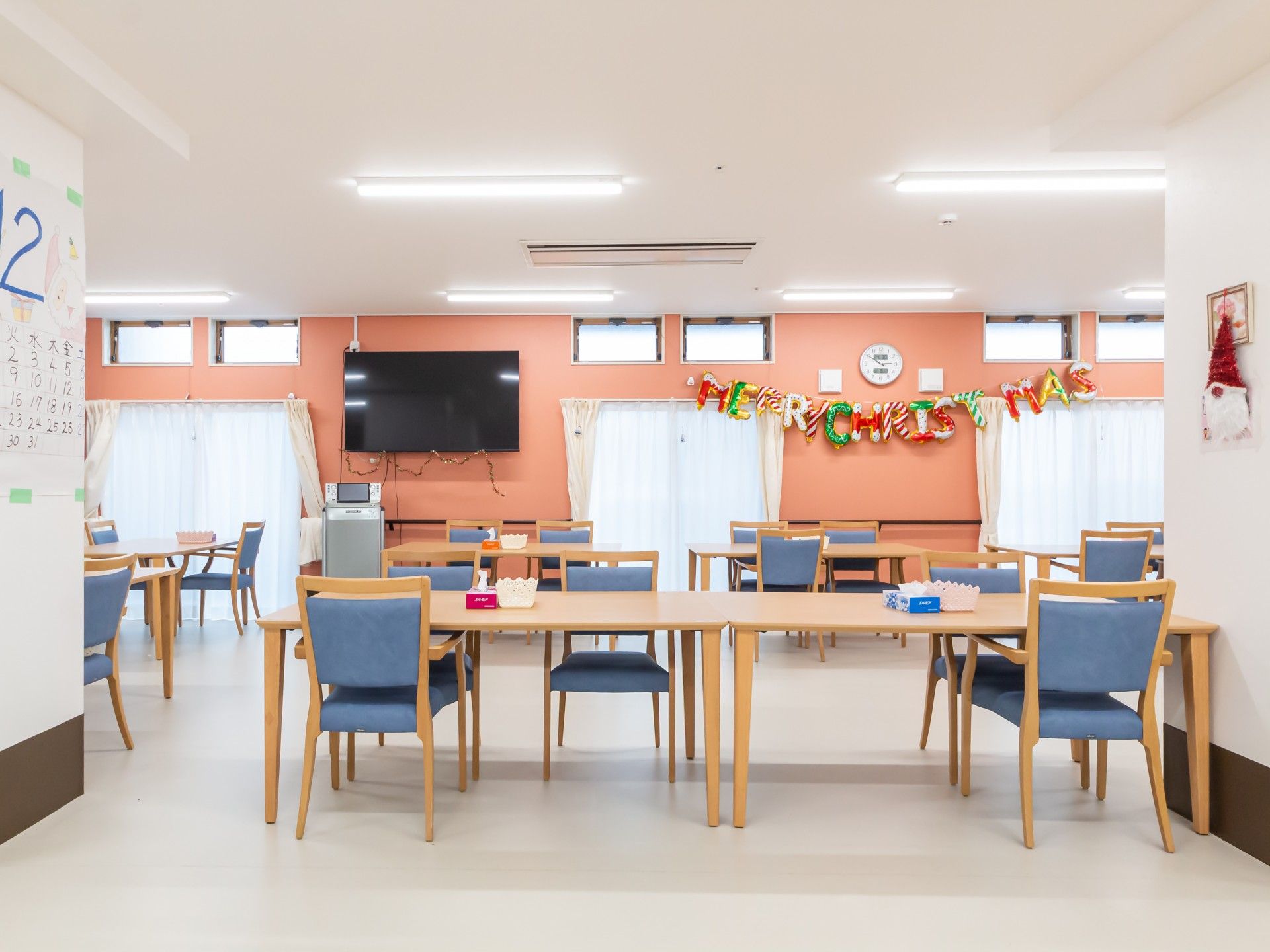 明るい共有スペース