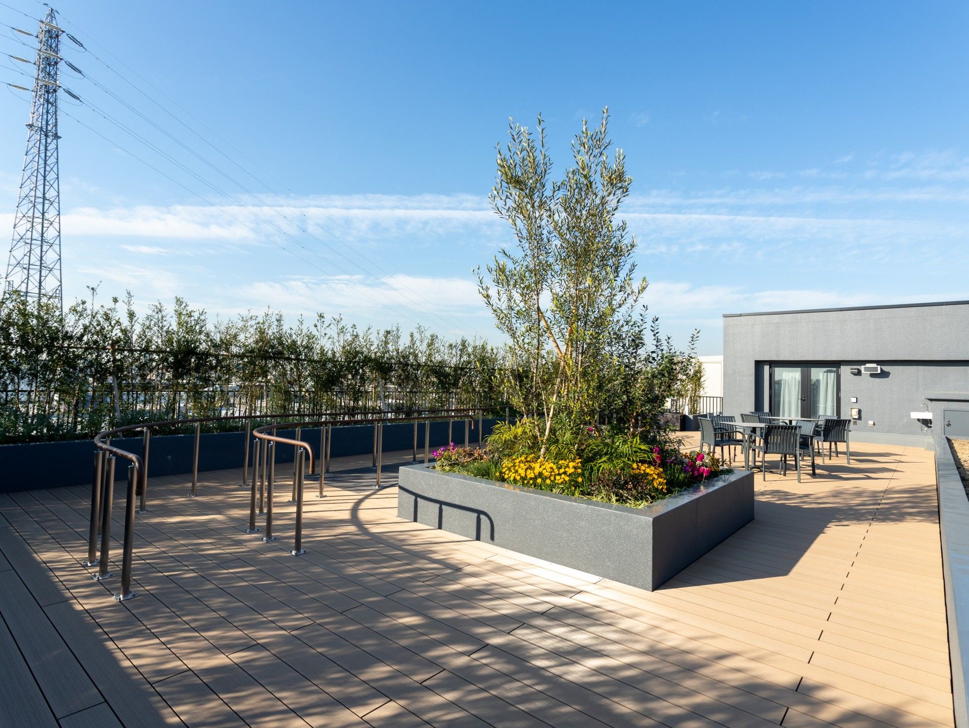 開放的な屋上庭園