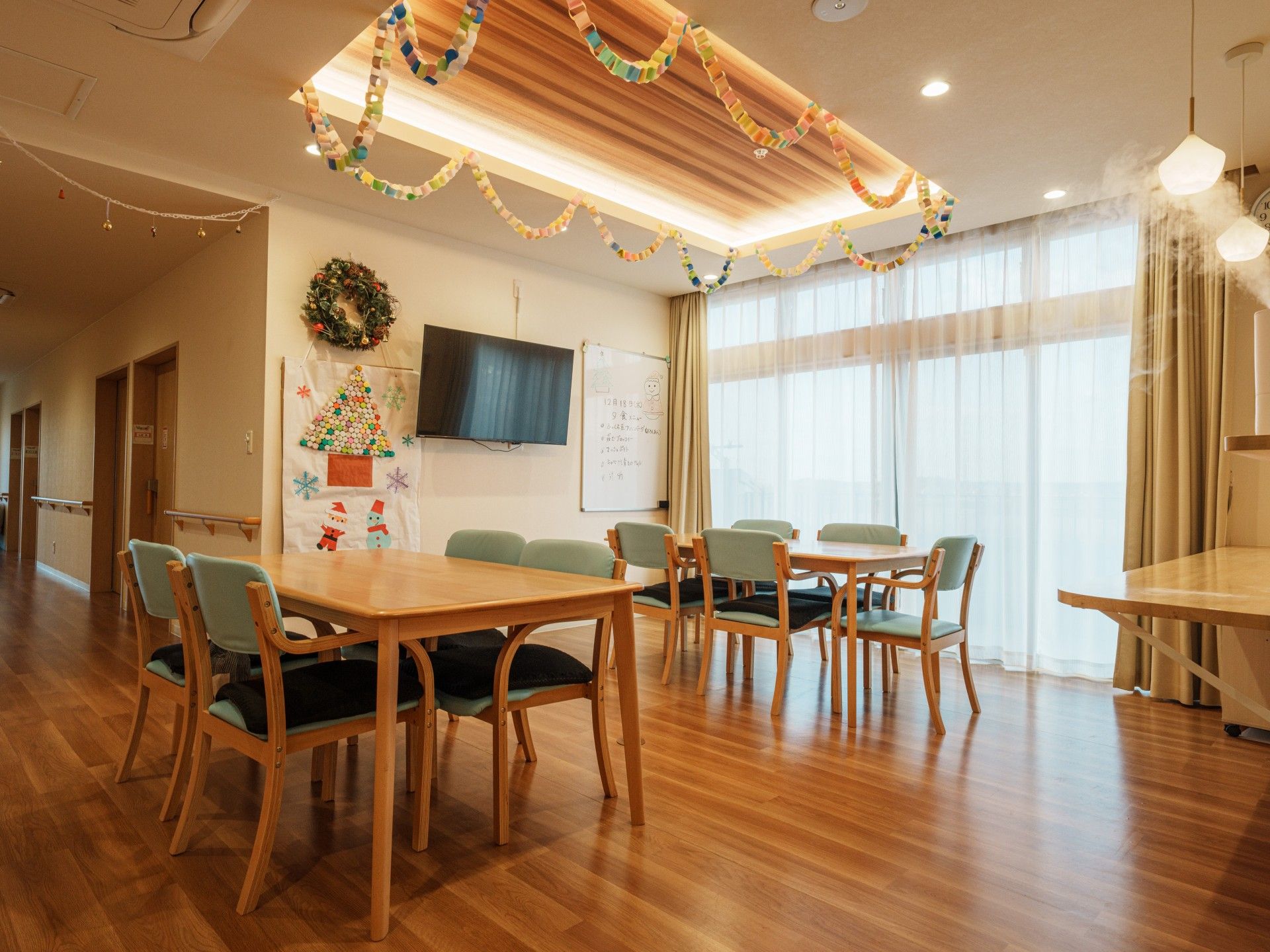 明るい共有スペース