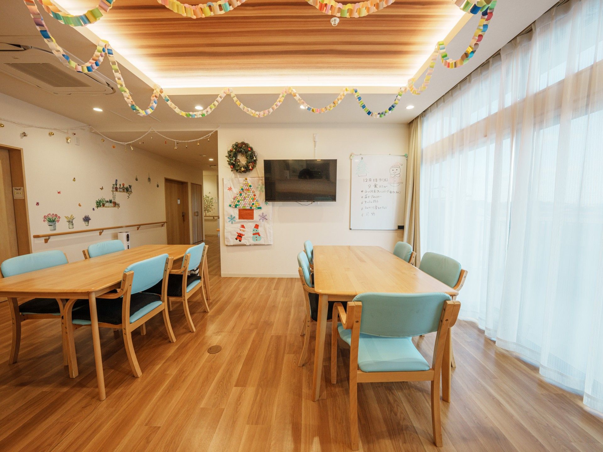 明るい共有スペース