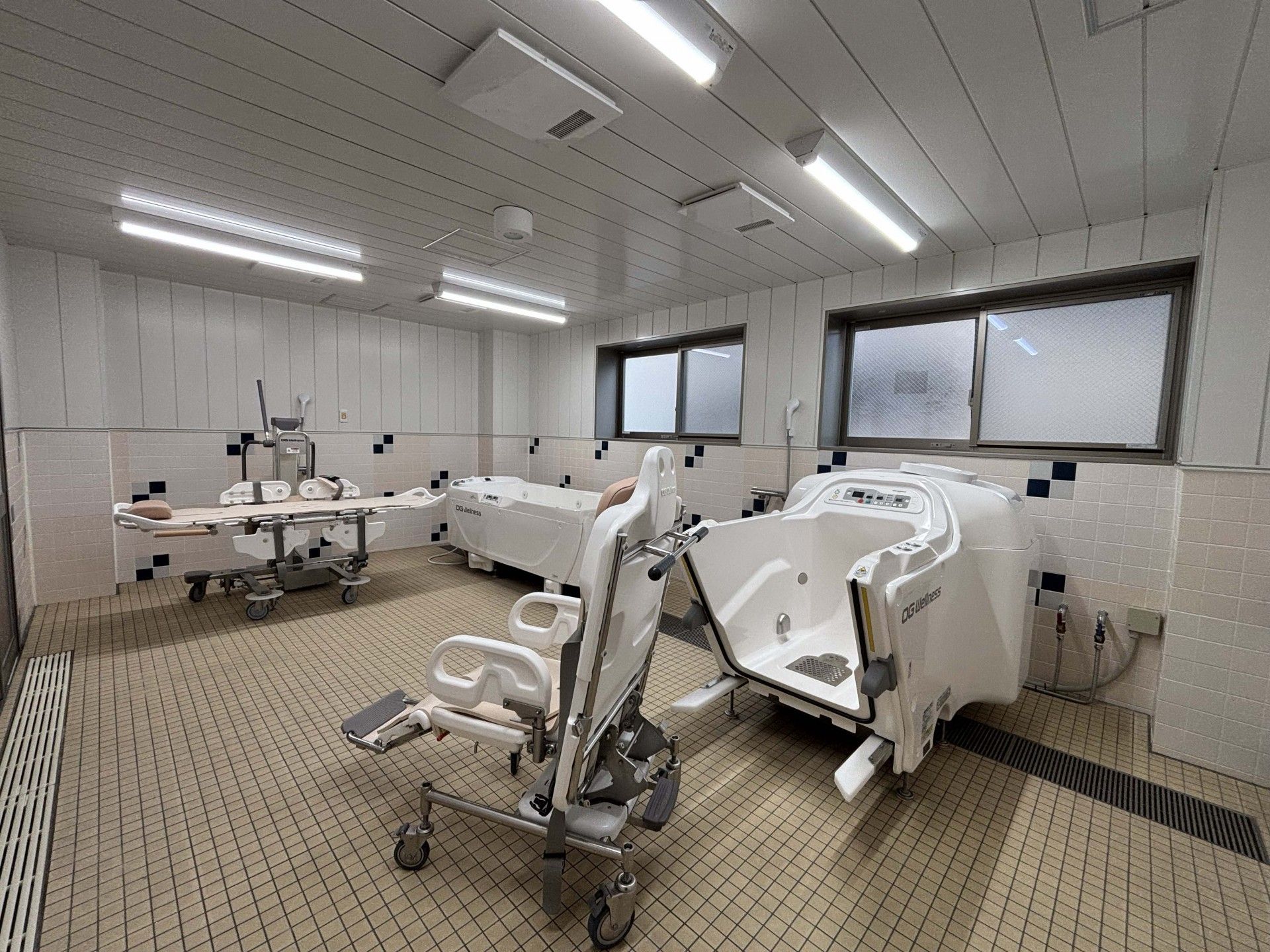 広い浴室の設備