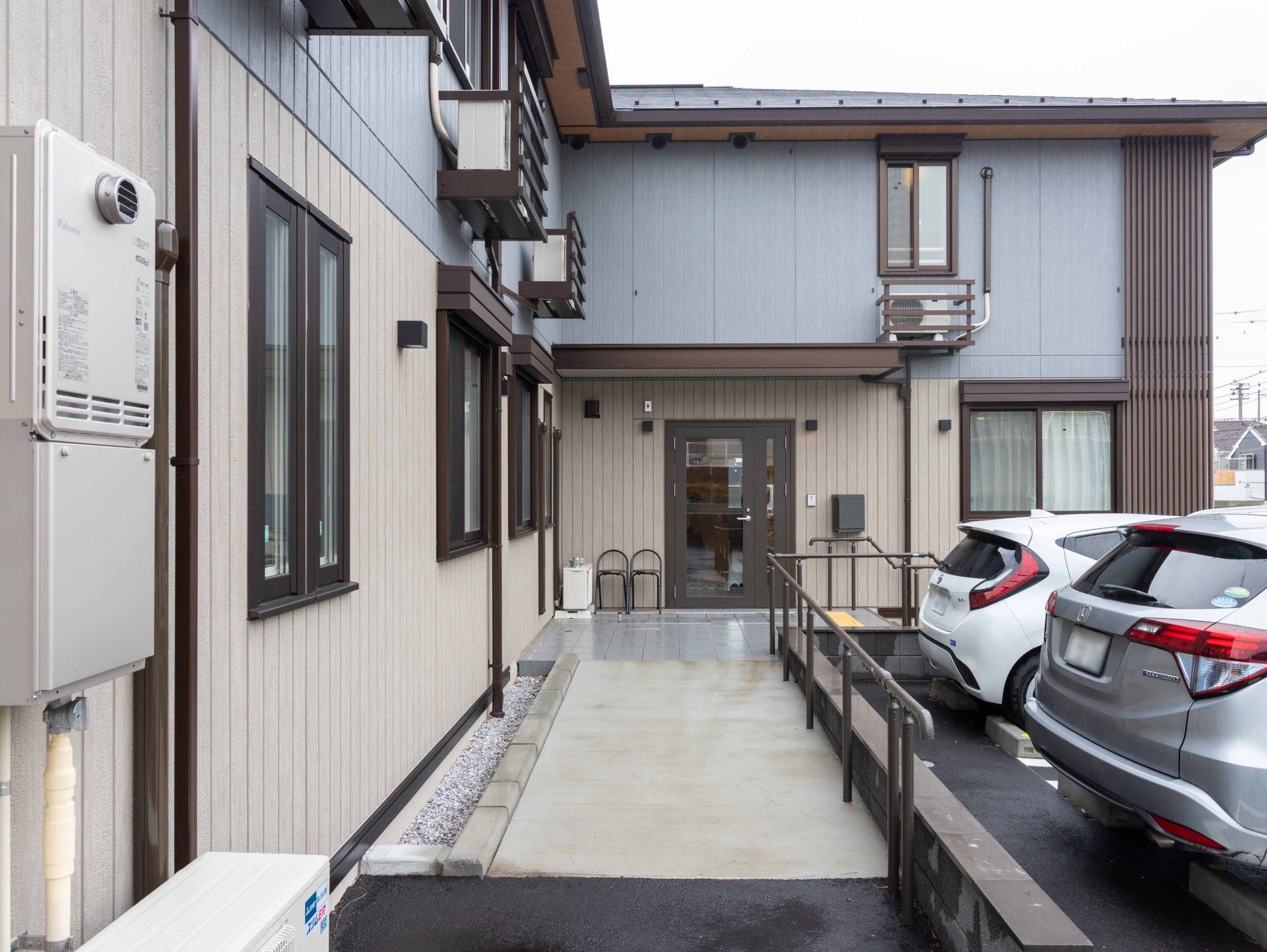 車椅子対応の玄関