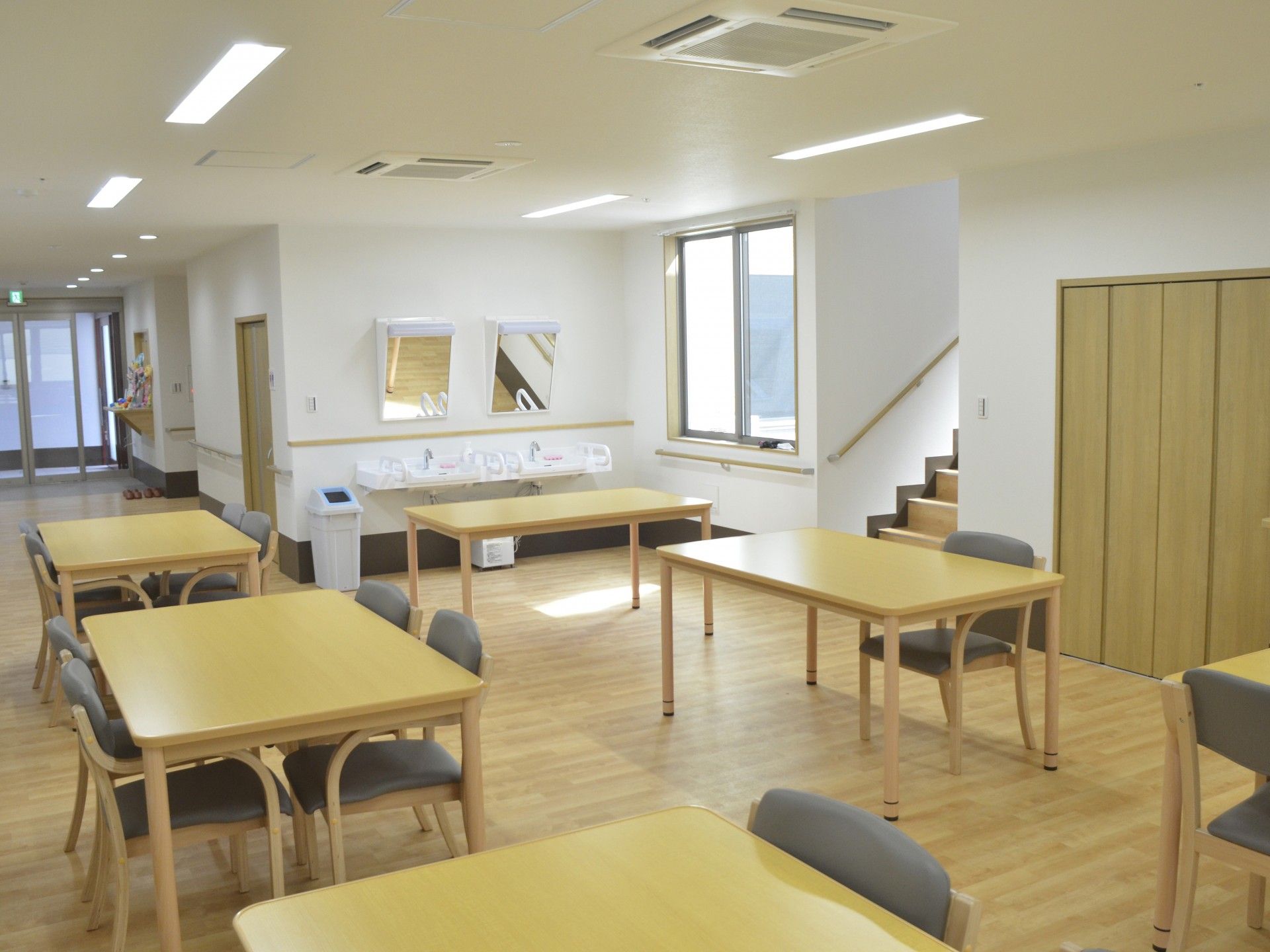 明るい共有スペース