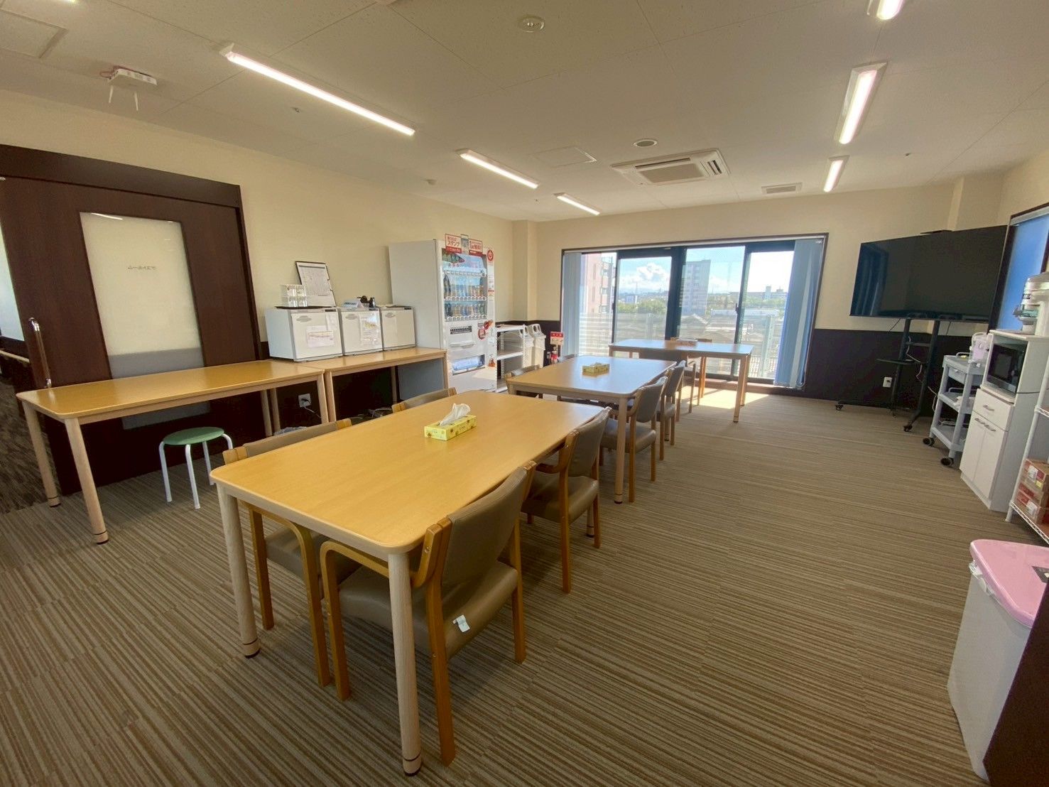 明るい共有スペース