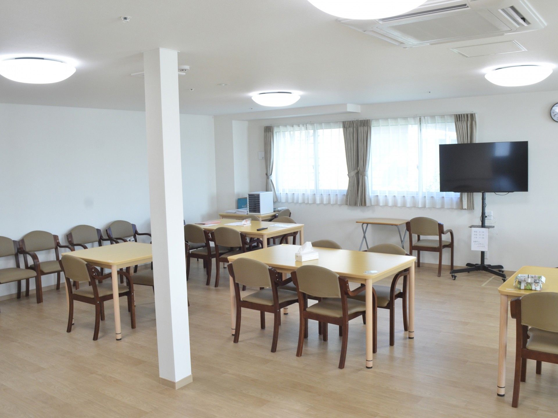 明るい共有スペース