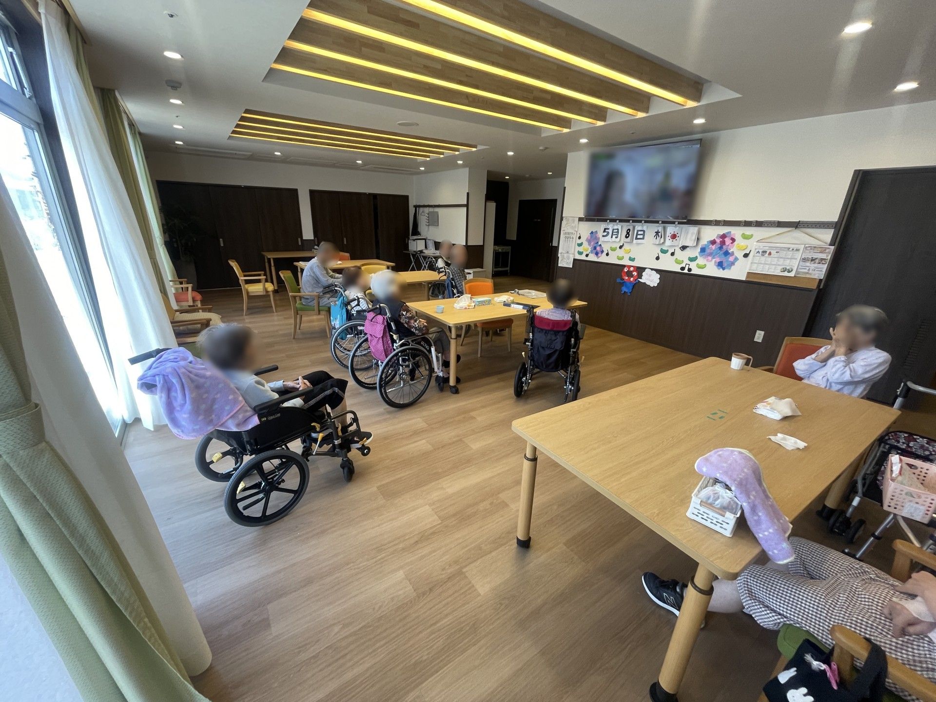 明るい共有スペース