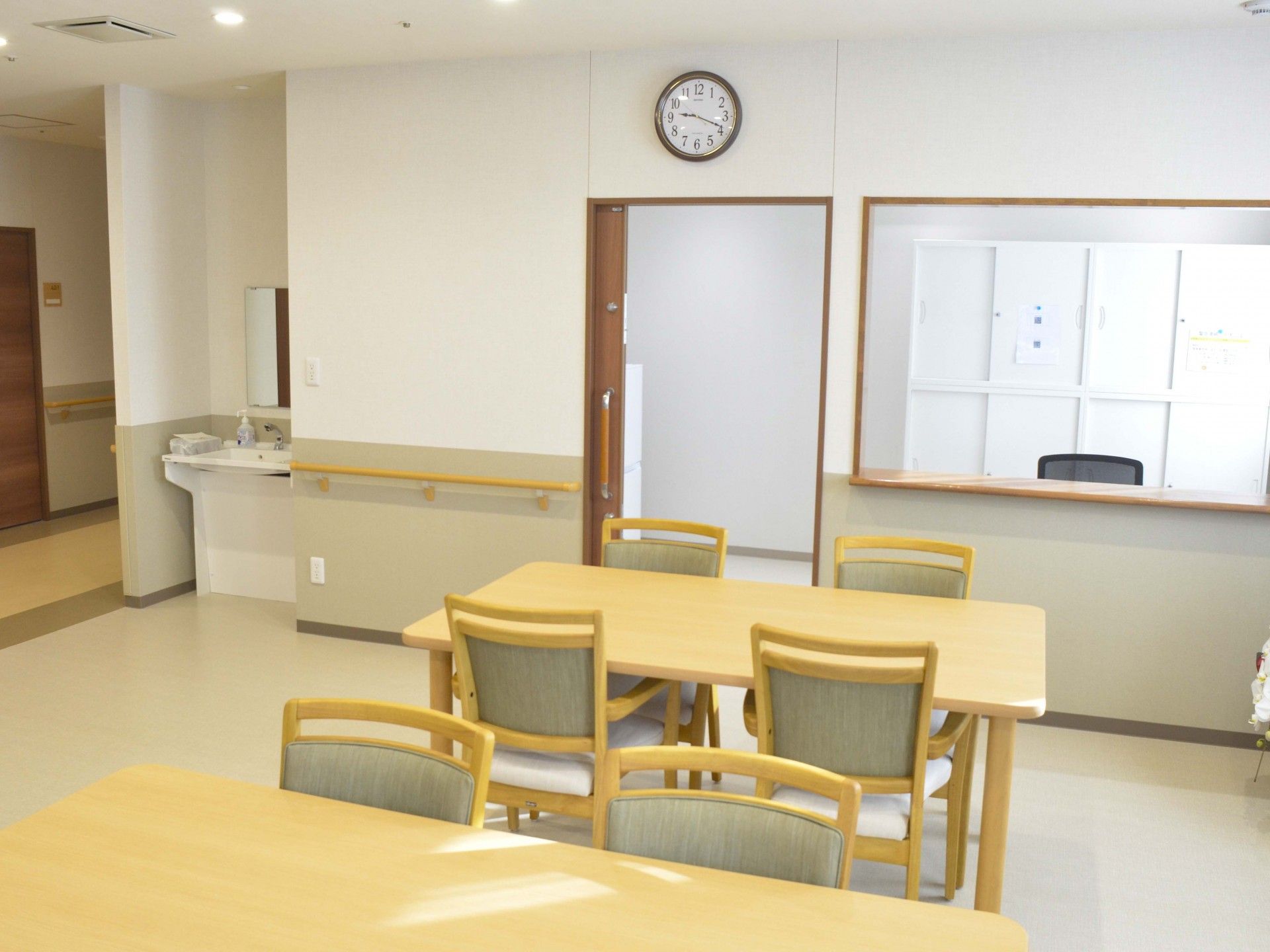 明るい共有スペース