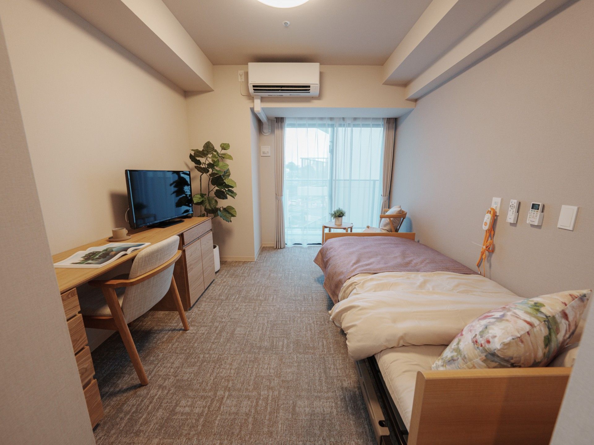 落ち着いた個室の様子